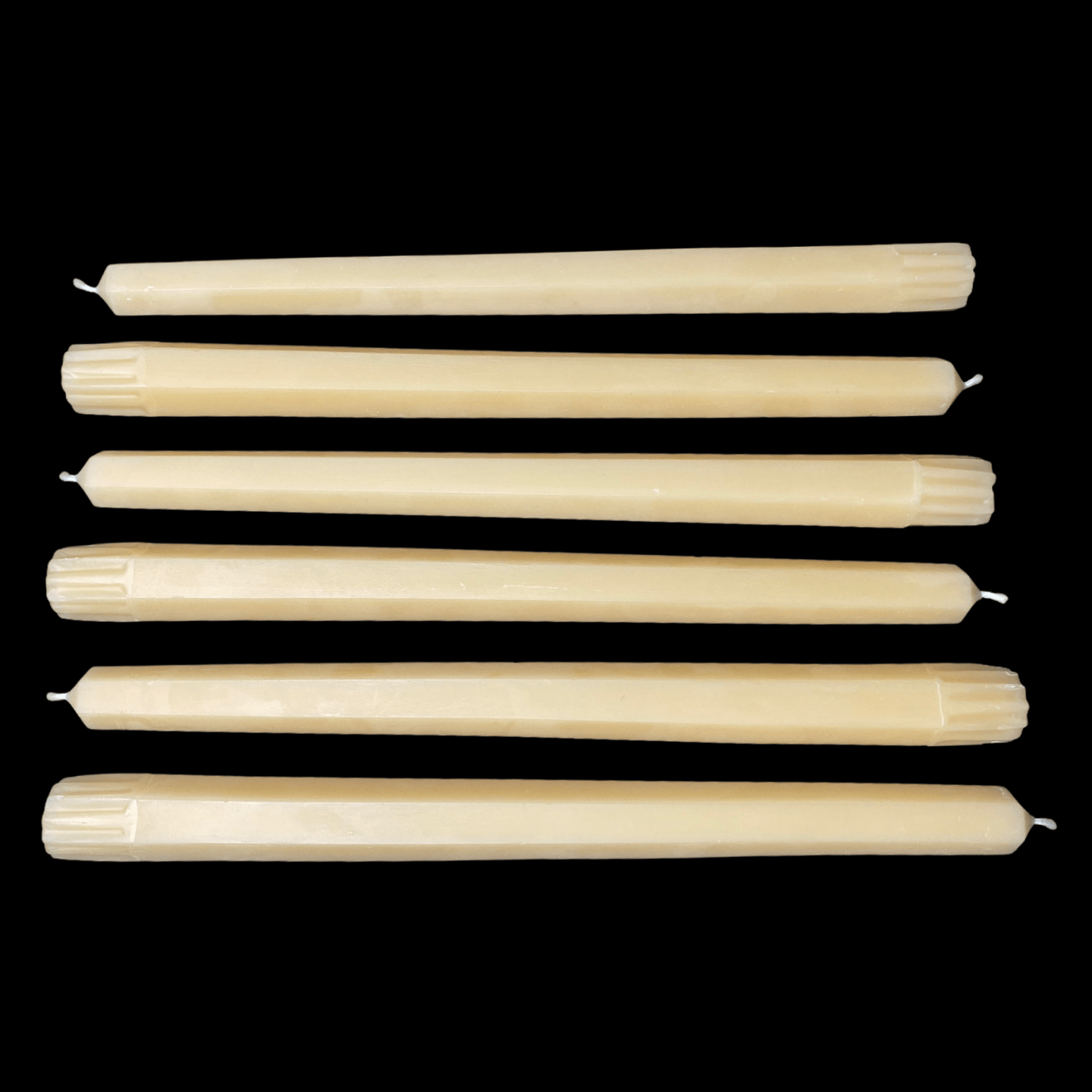 10" Hexagon Taper Candles - Cappings Beeswax