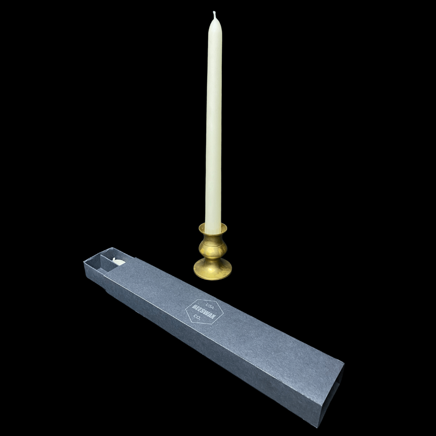 10" Classic Taper Candles - White Beeswax