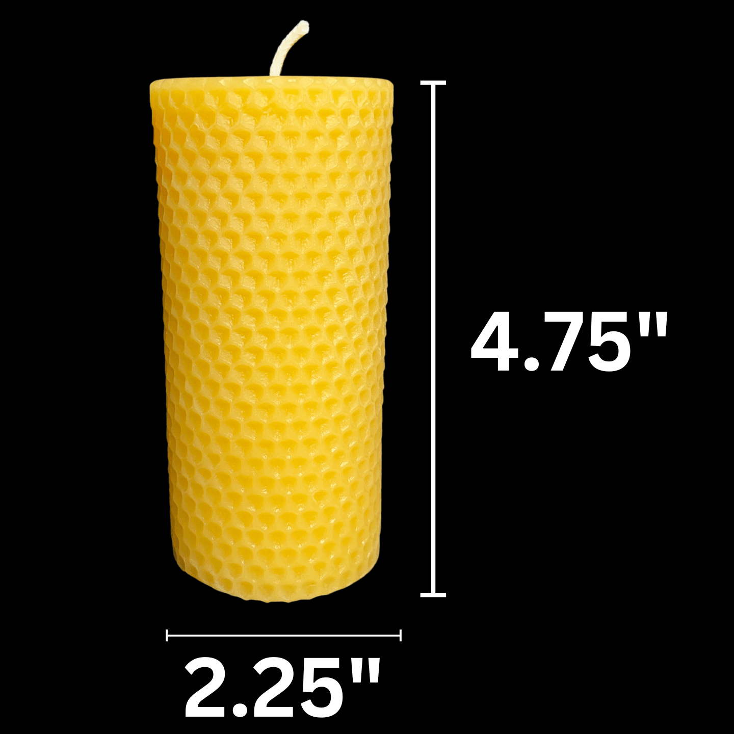 Yellow Beeswax Honeycomb Pillar Candles