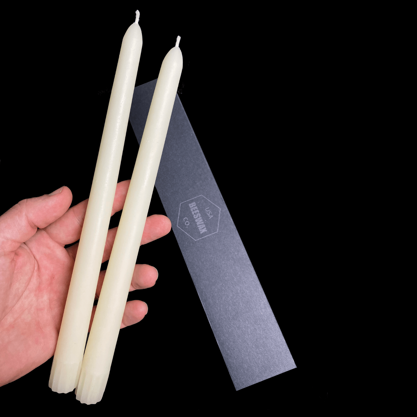 10" Classic Taper Candles - White Beeswax
