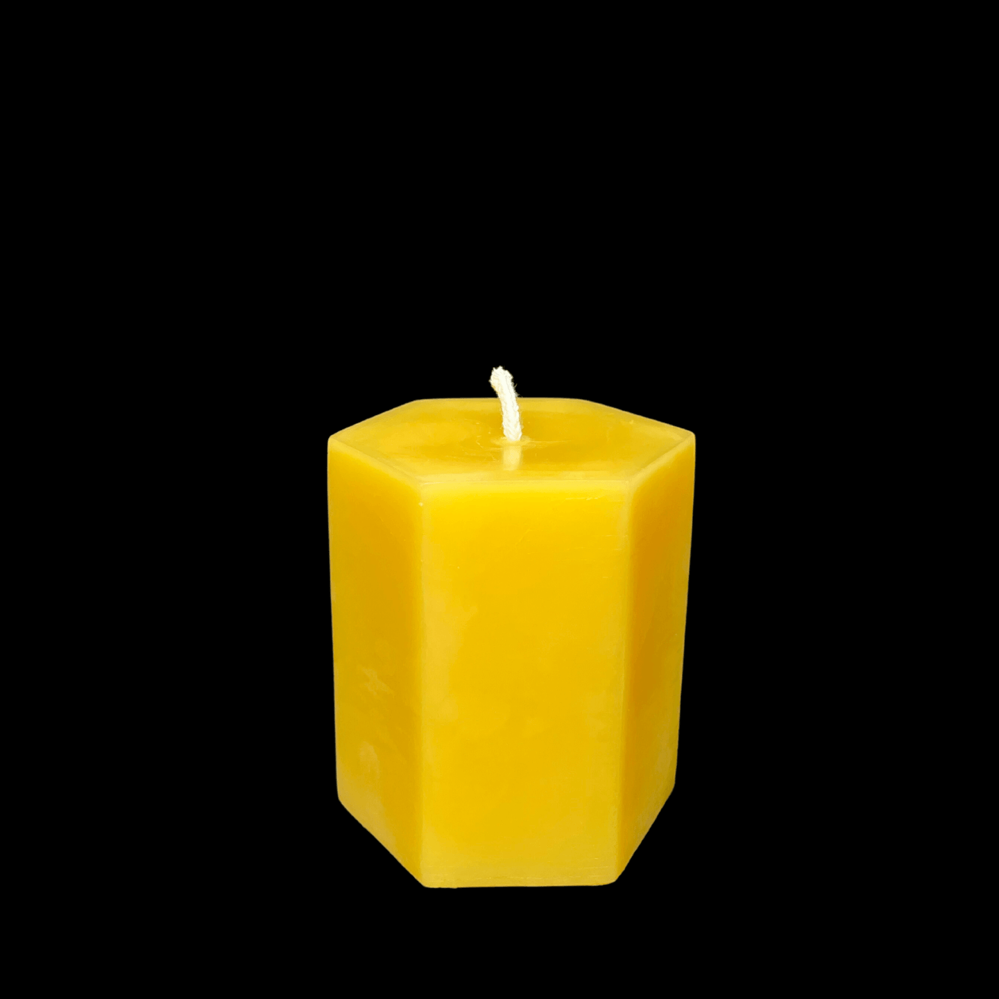Yellow Beeswax Hexagon Pillar Candles