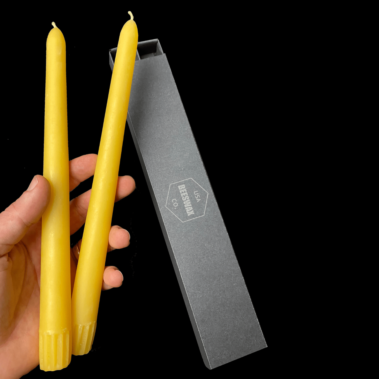 10" Classic Taper Candles - Yellow Beeswax