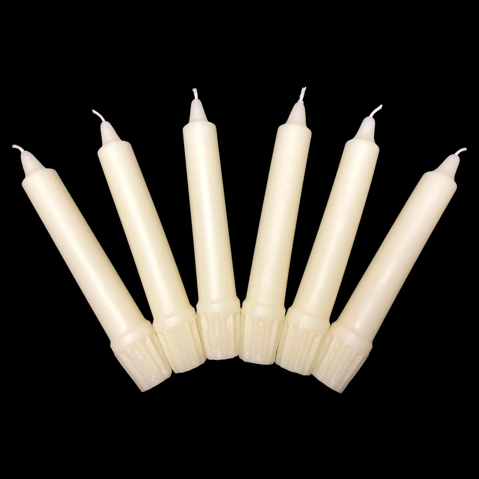6 Inch Colonial Tapers - White Beeswax