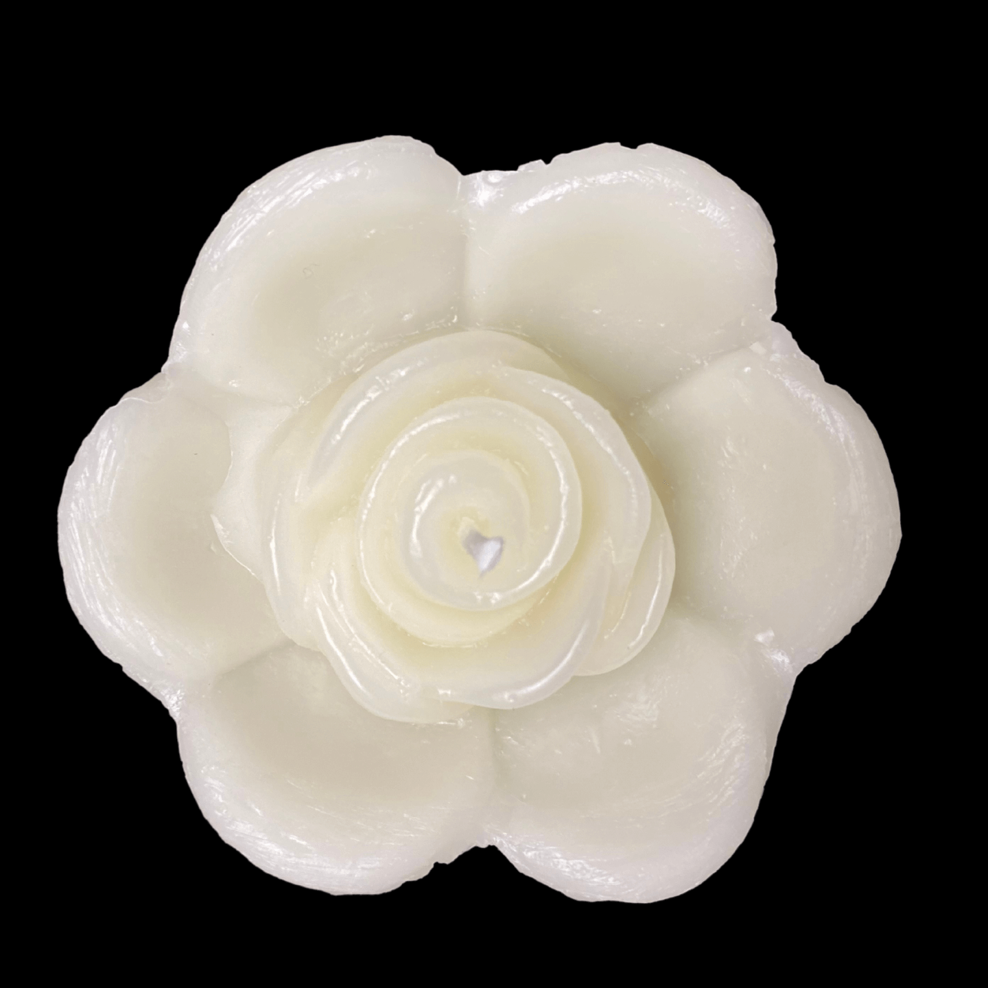 Rose Bud Floating Candle - White Beeswax