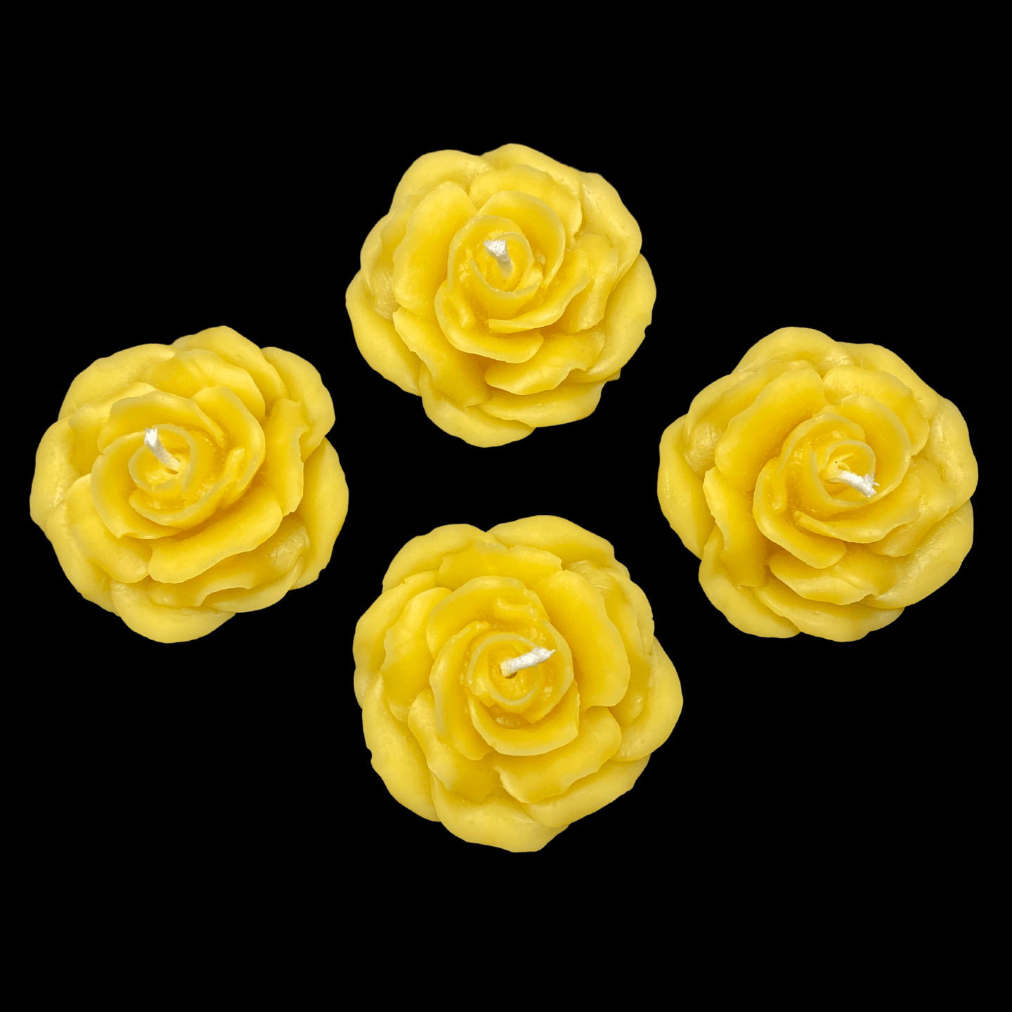 Rose Candle - Yellow Beeswax