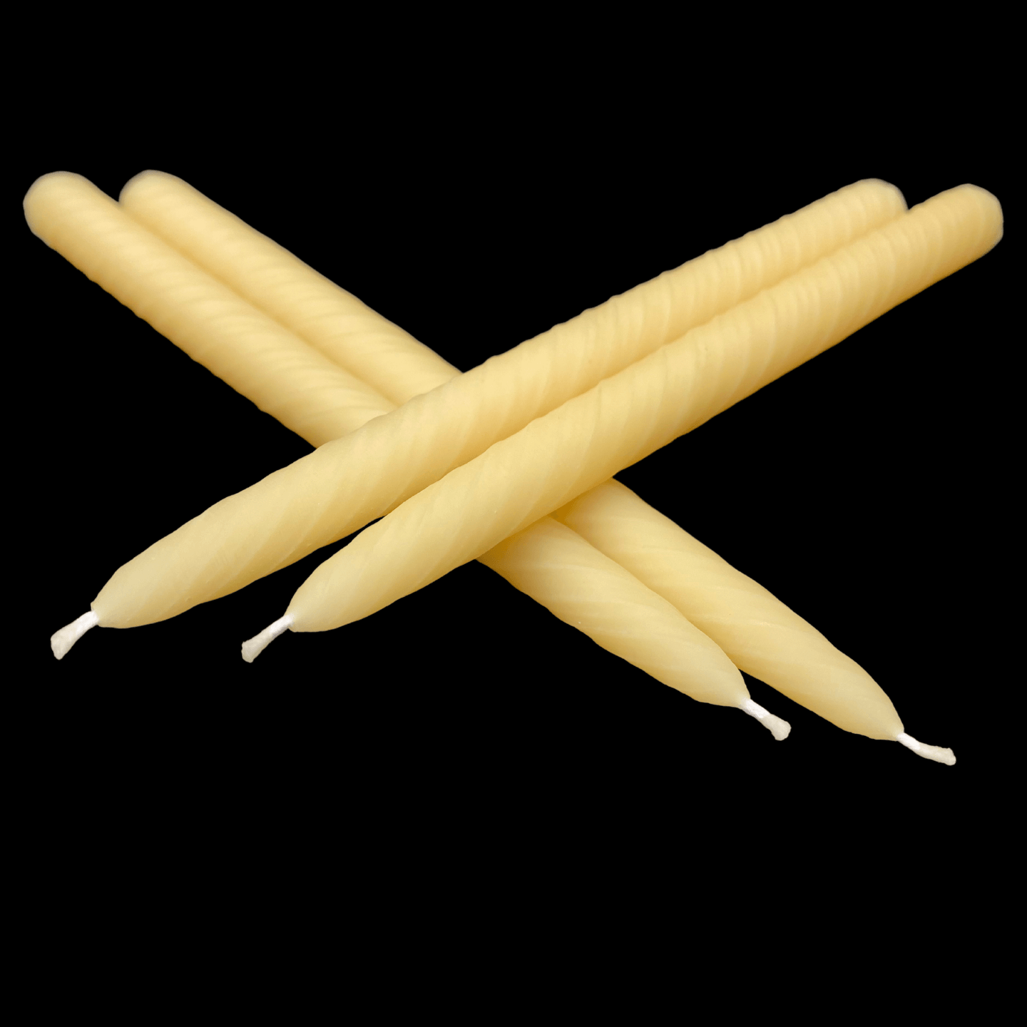 9.5" Romantic Swirl Tapers - Cappings Beeswax