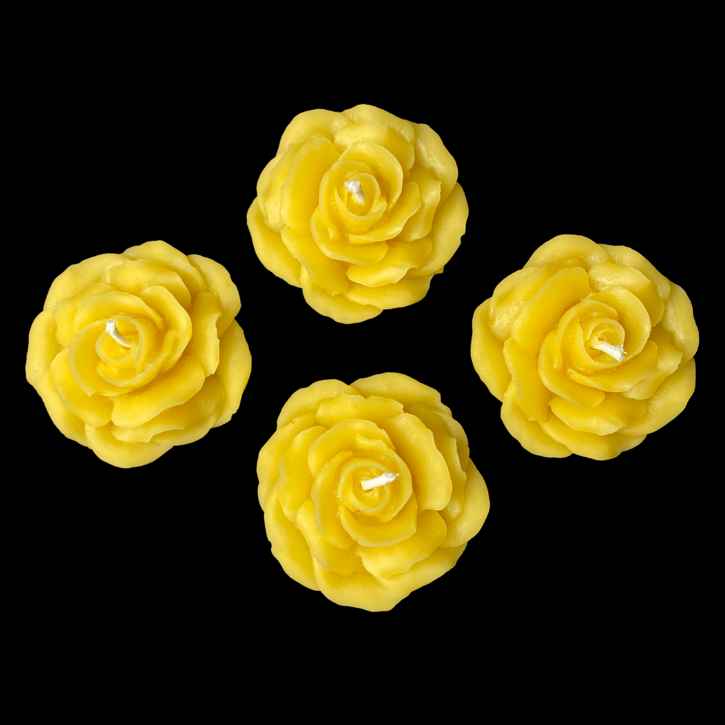 Rose Candle - Yellow Beeswax