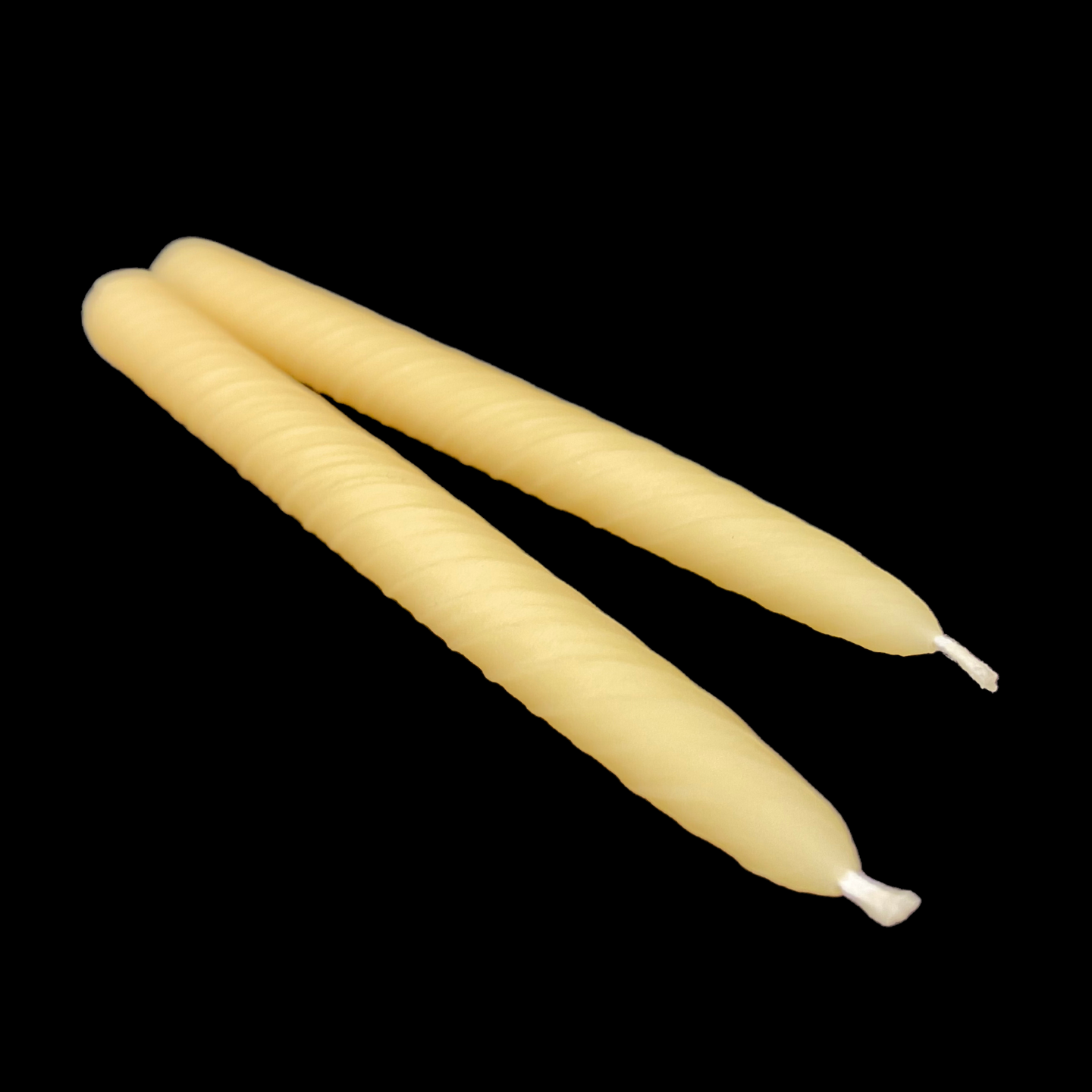9.5" Romantic Swirl Tapers - Cappings Beeswax