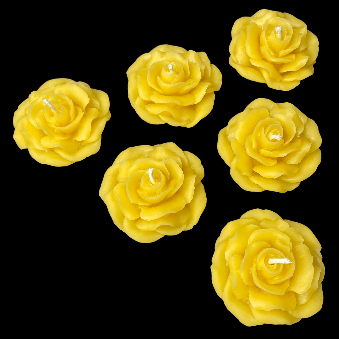 Rose Candle - Yellow Beeswax