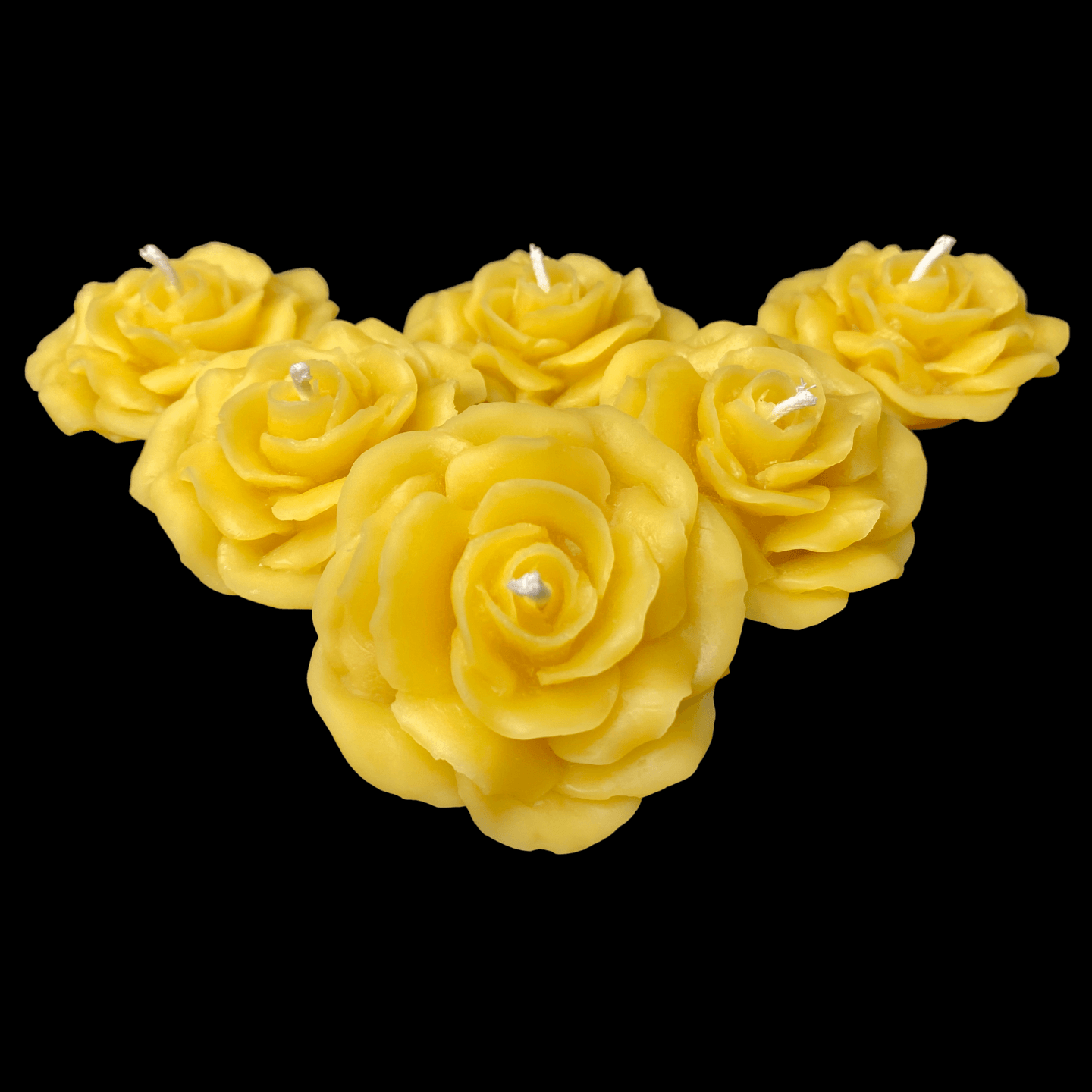 Rose Candle - Yellow Beeswax