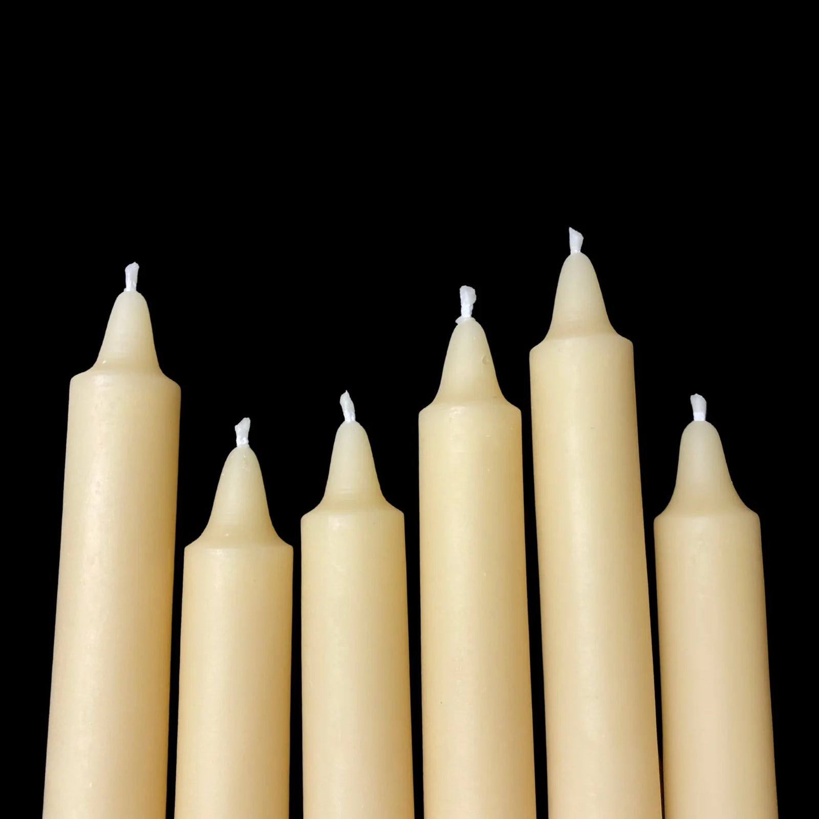 6 Inch Colonial Tapers - Cappings Beeswax