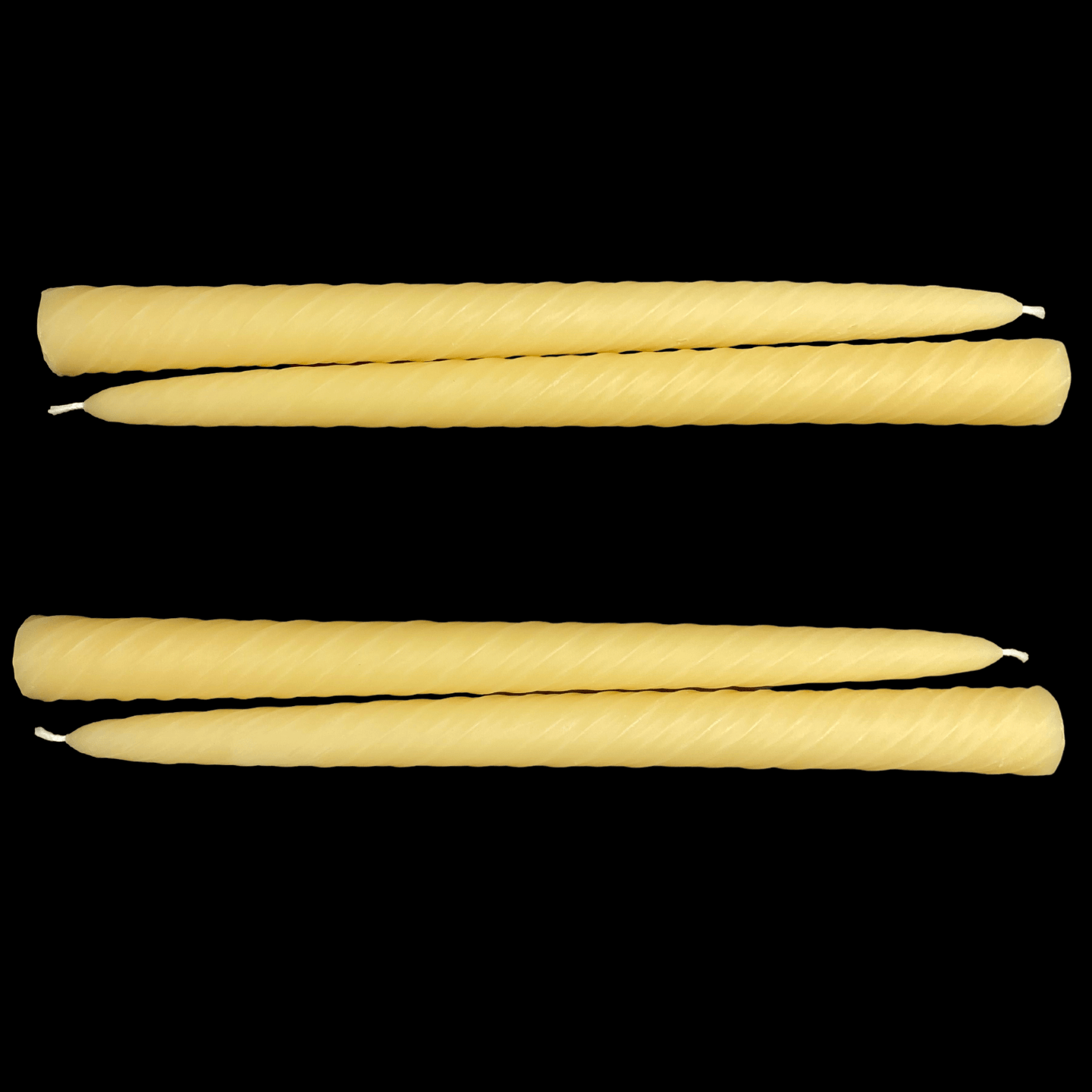 9.5" Romantic Swirl Tapers - Cappings Beeswax
