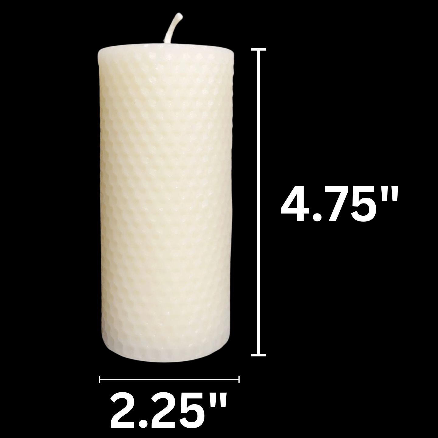 White Beeswax Honeycomb Pillar Candles