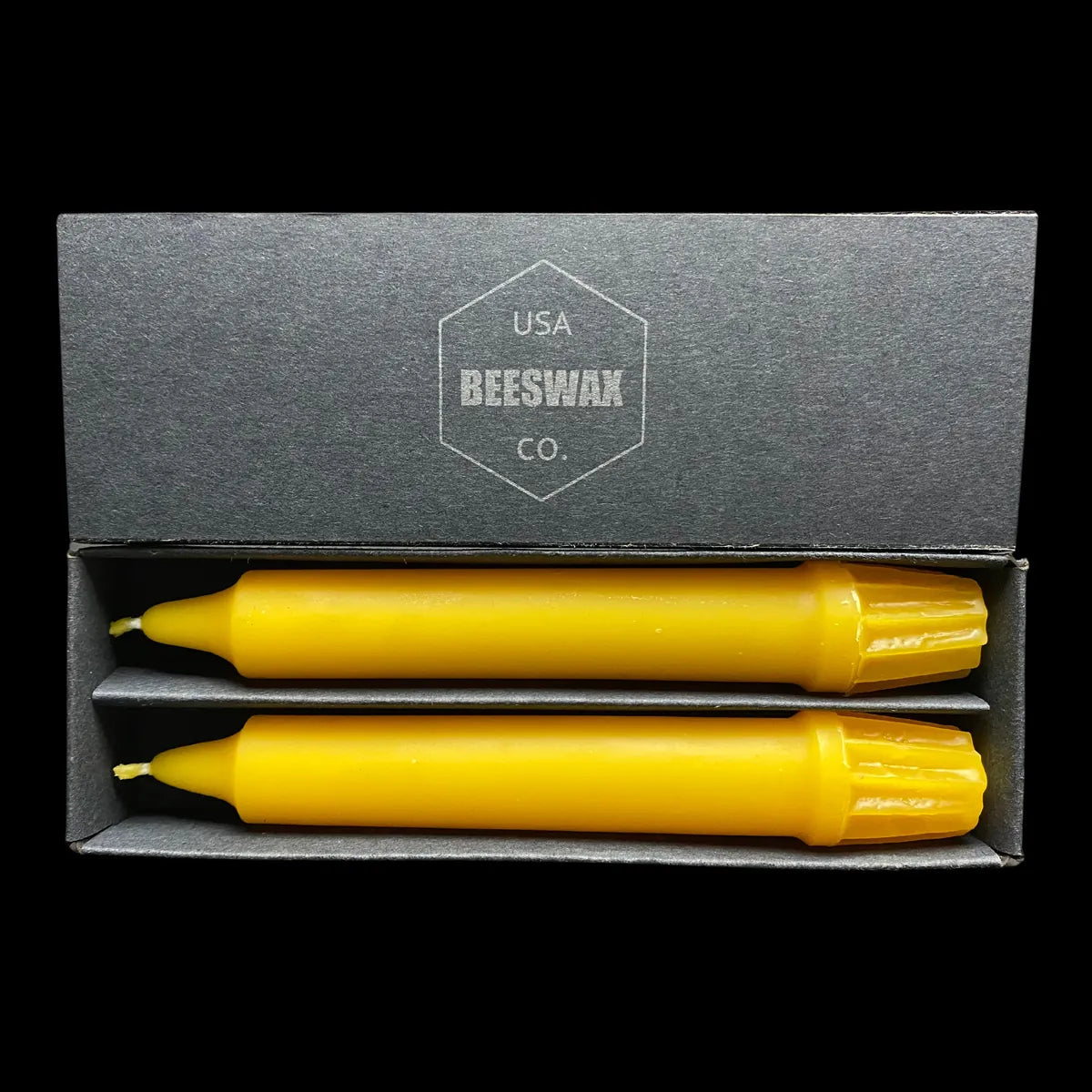 6 Inch Colonial Tapers - Yellow Beeswax