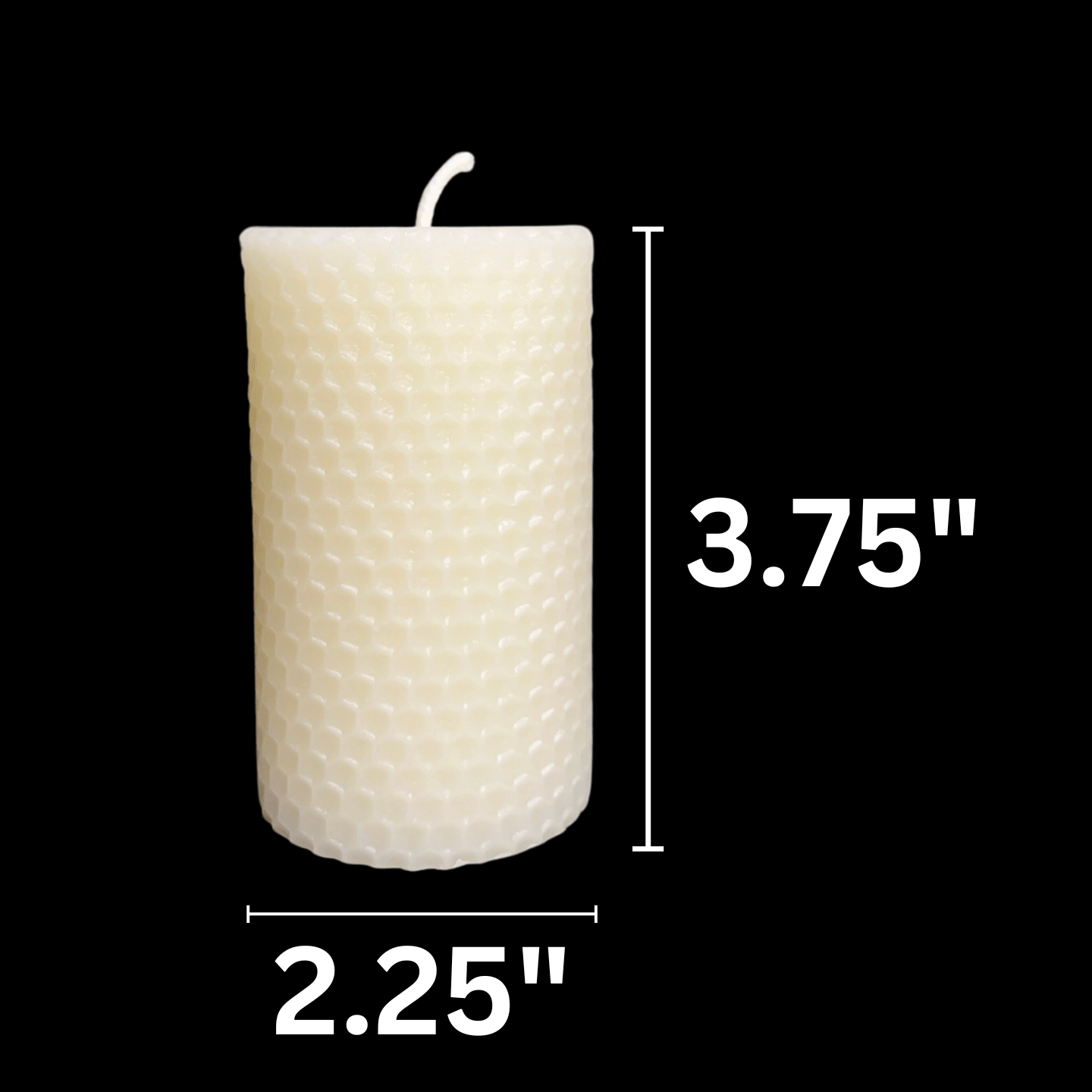 White Beeswax Honeycomb Pillar Candles