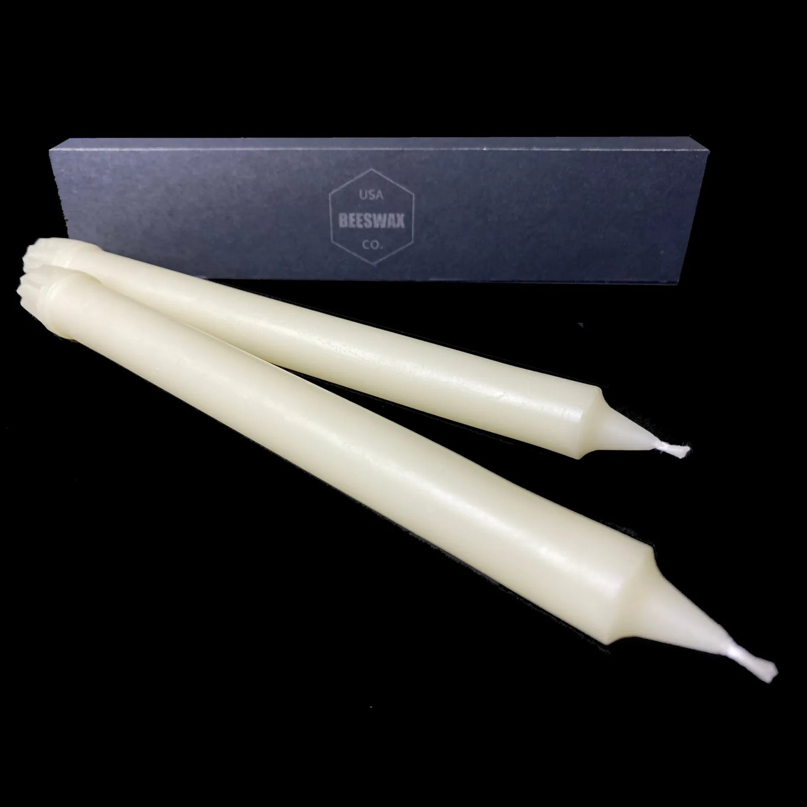 10" Colonial Tapers - White Beeswax