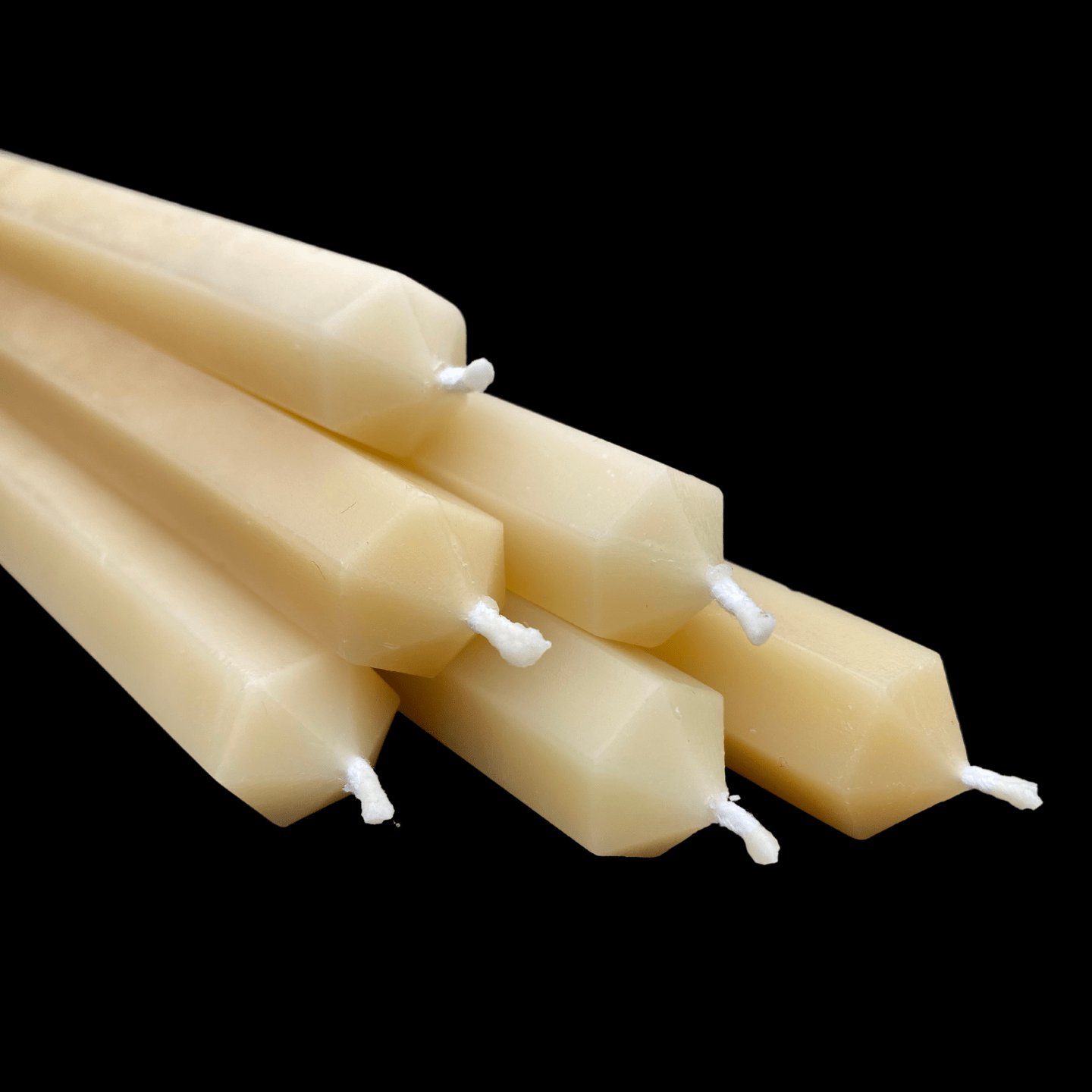 10" Hexagon Taper Candles - Cappings Beeswax