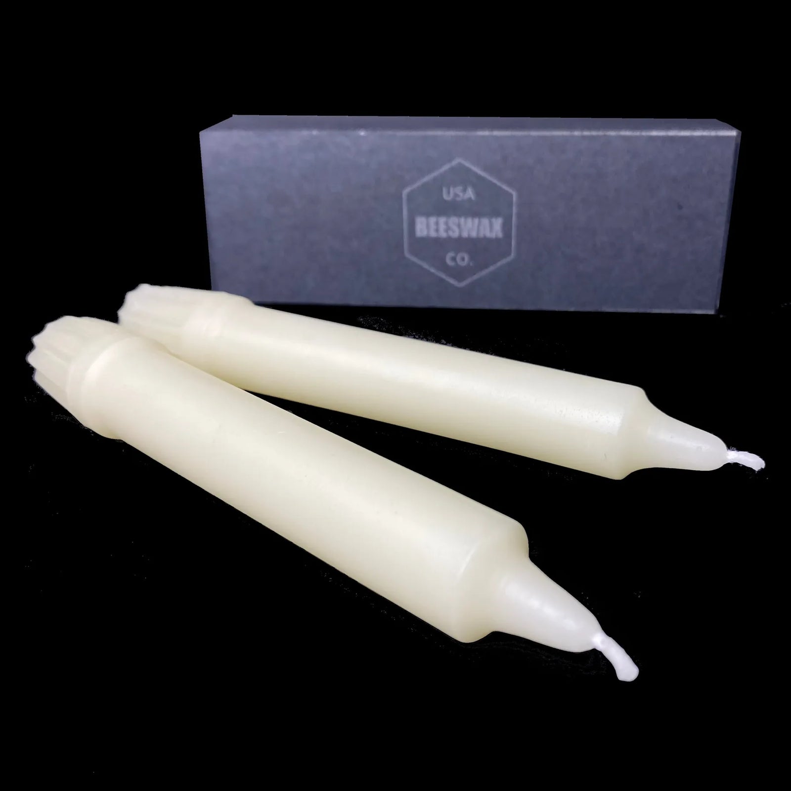6 Inch Colonial Tapers - White Beeswax
