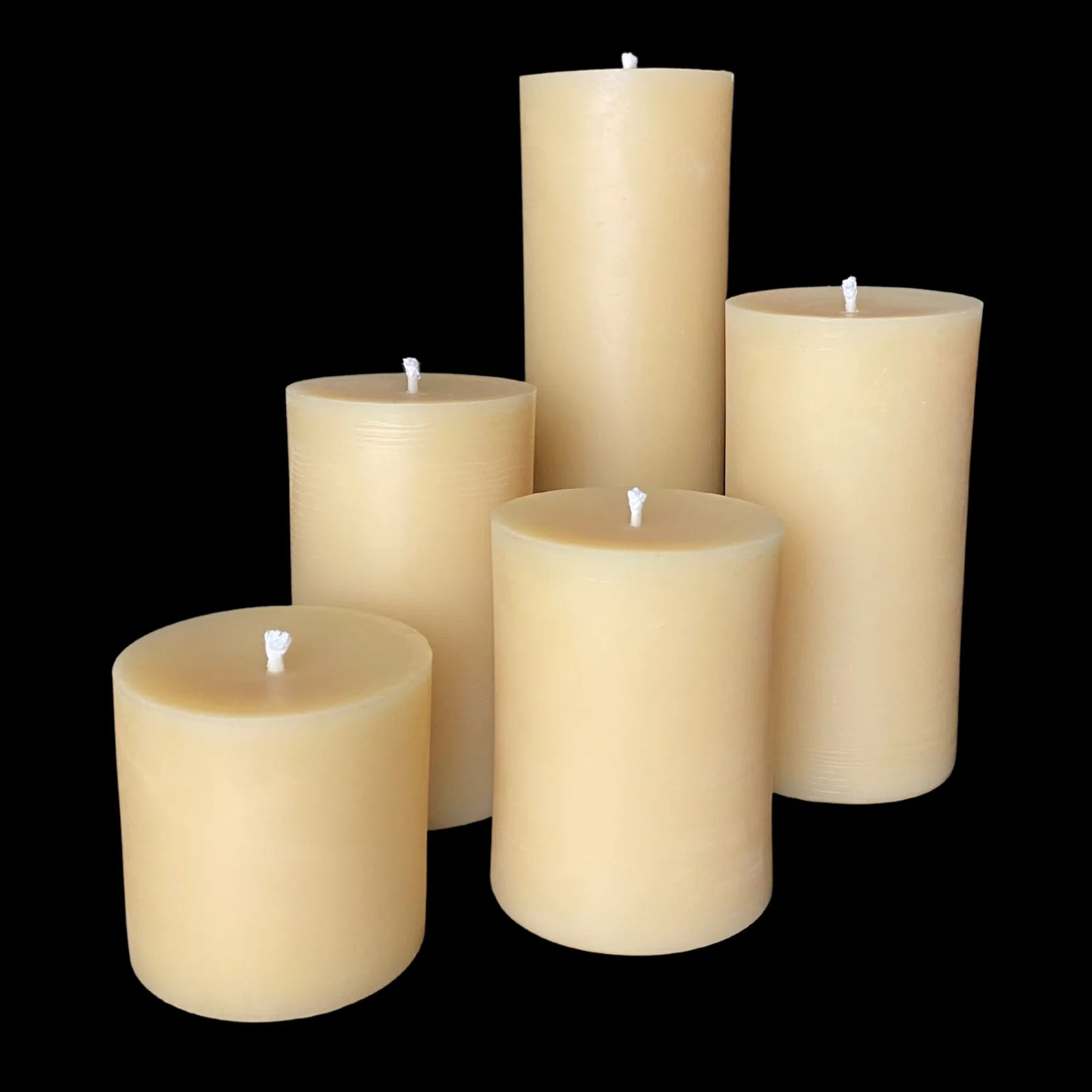 Cappings beeswax pillar candle collection in creamy tones, ideal for minimalist or modern decor.