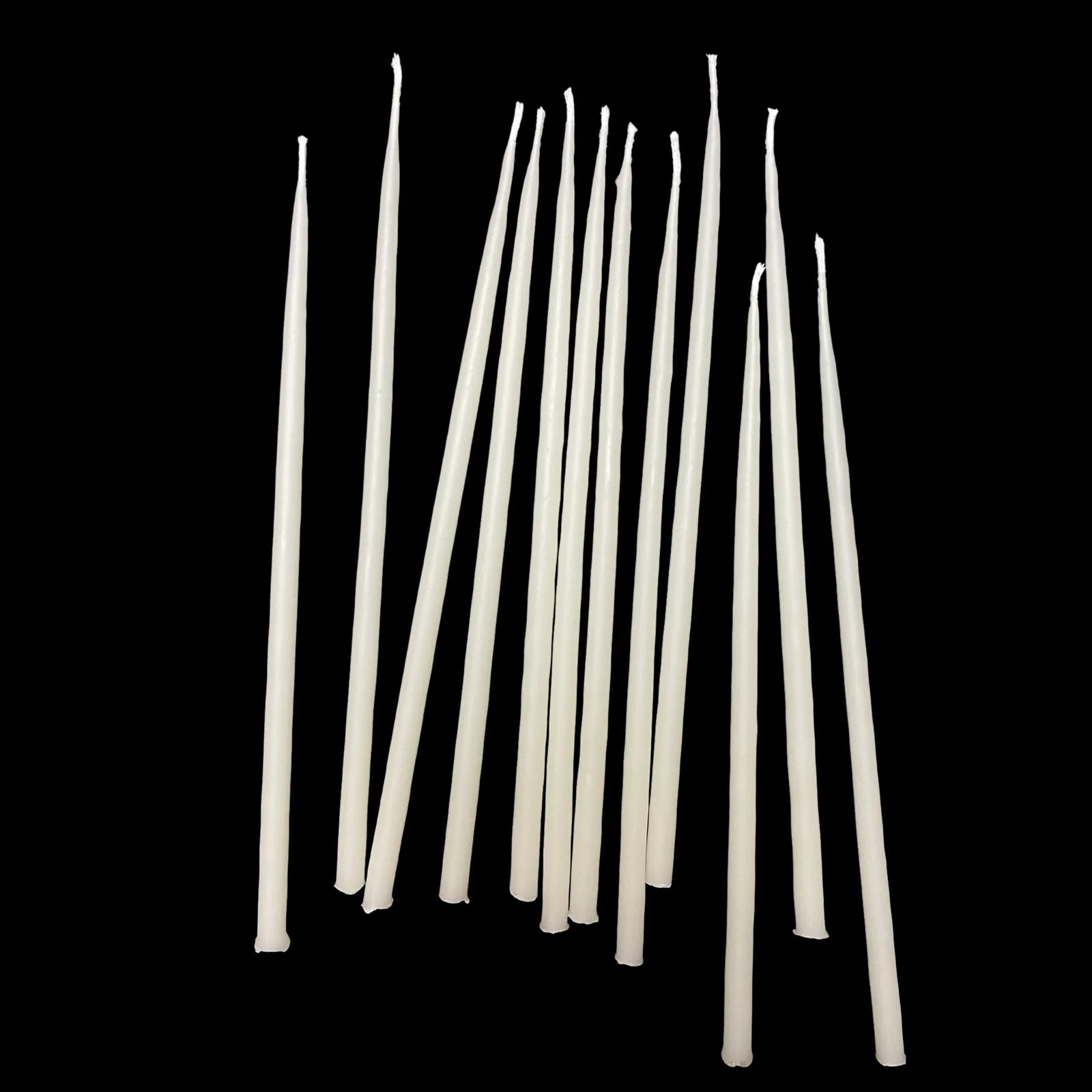 Pure white beeswax birthday candles 6-inch unscented with cotton wicks