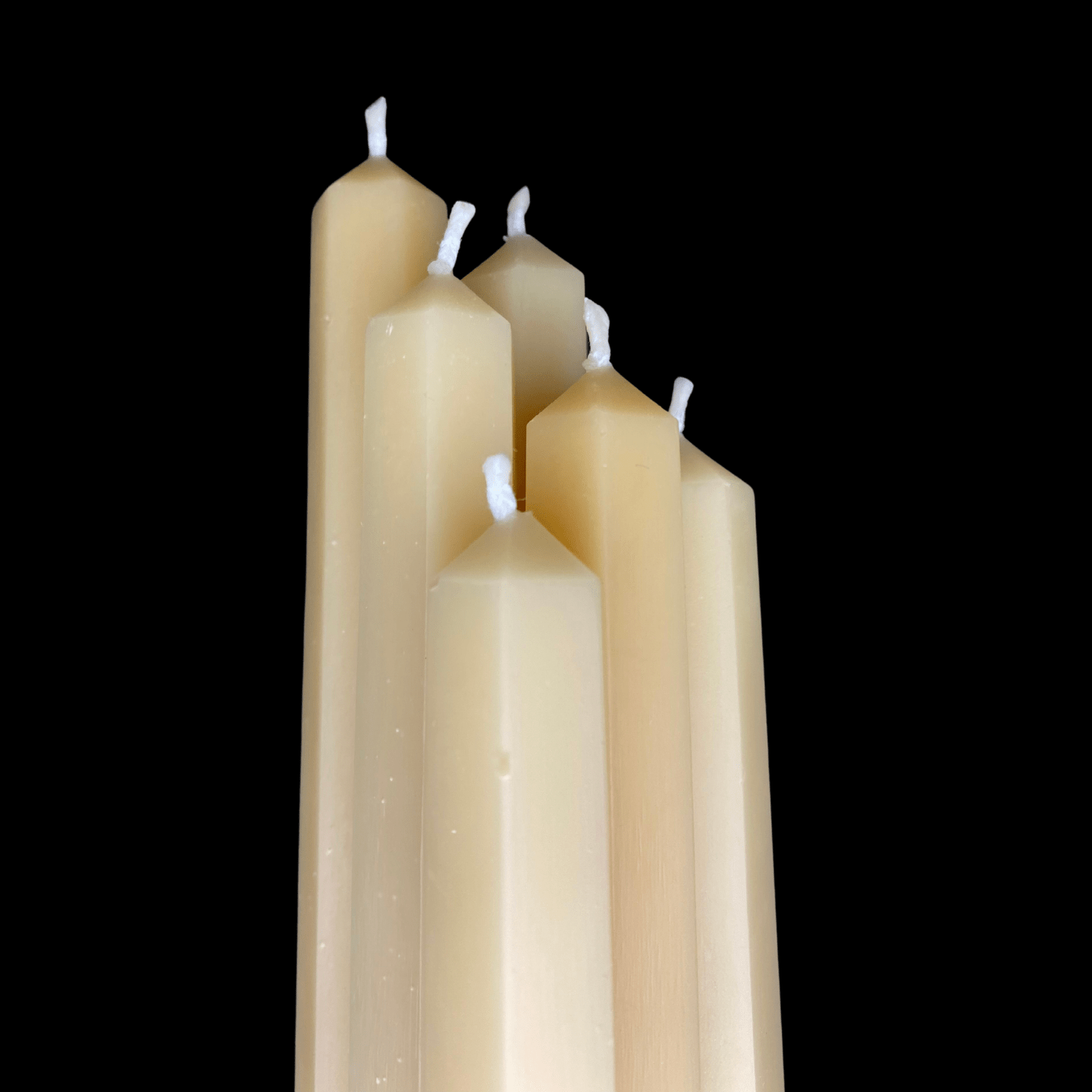 10" Hexagon Taper Candles - Cappings Beeswax
