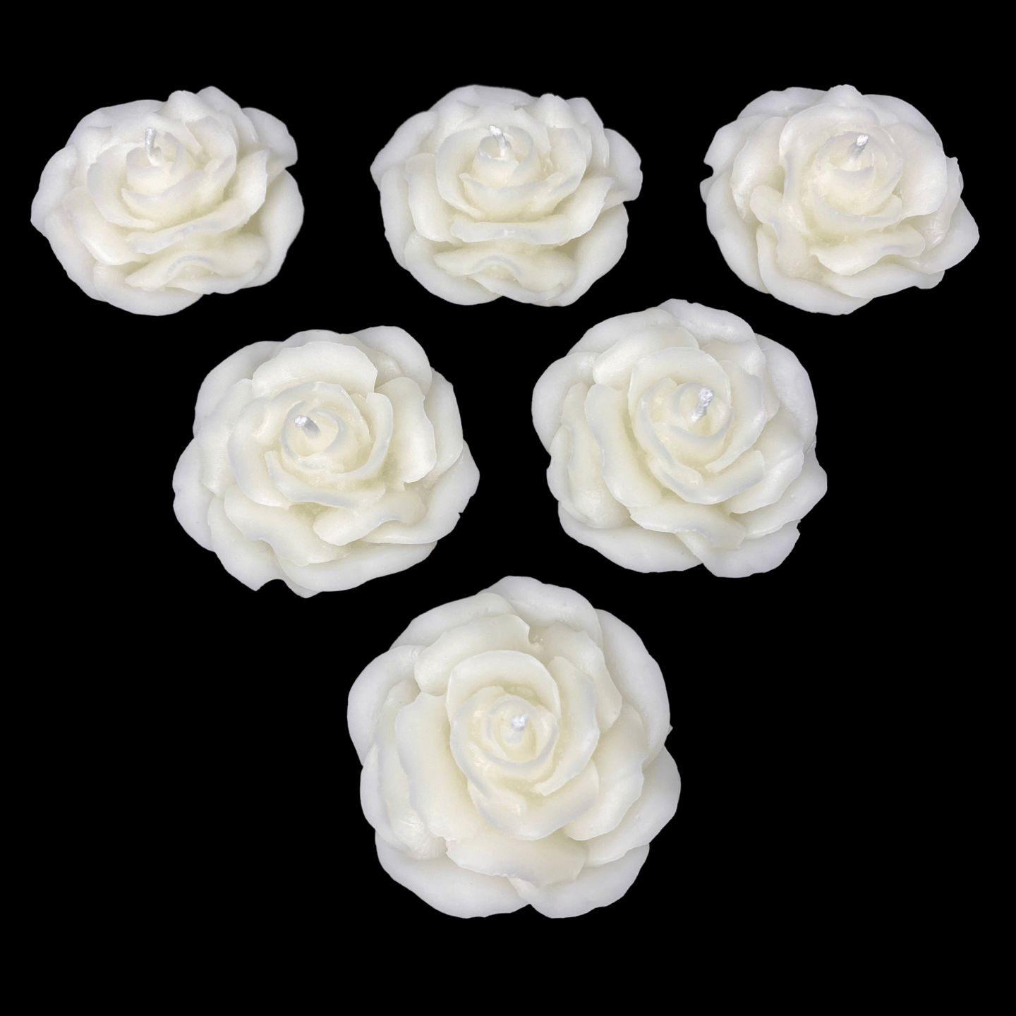 Rose Candle - White Beeswax