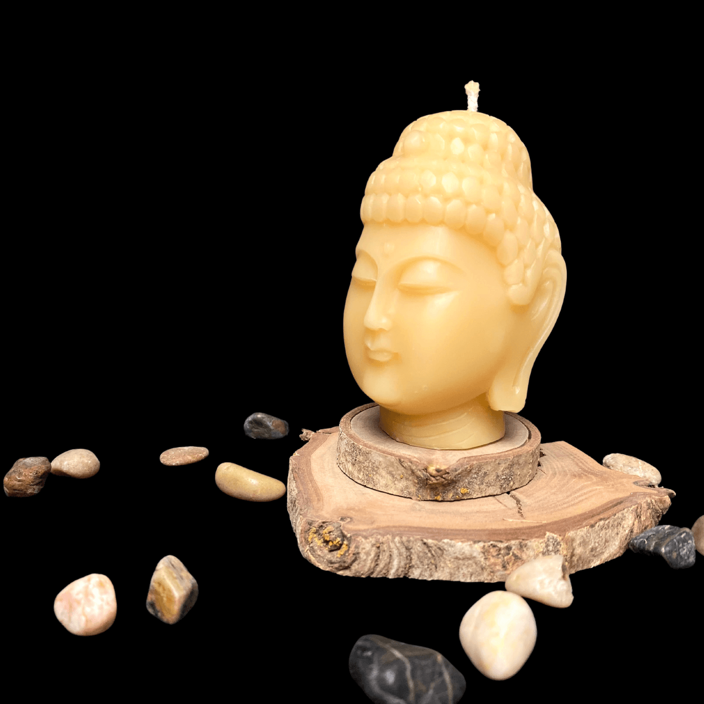 Buddha Candle - Yellow Beeswax