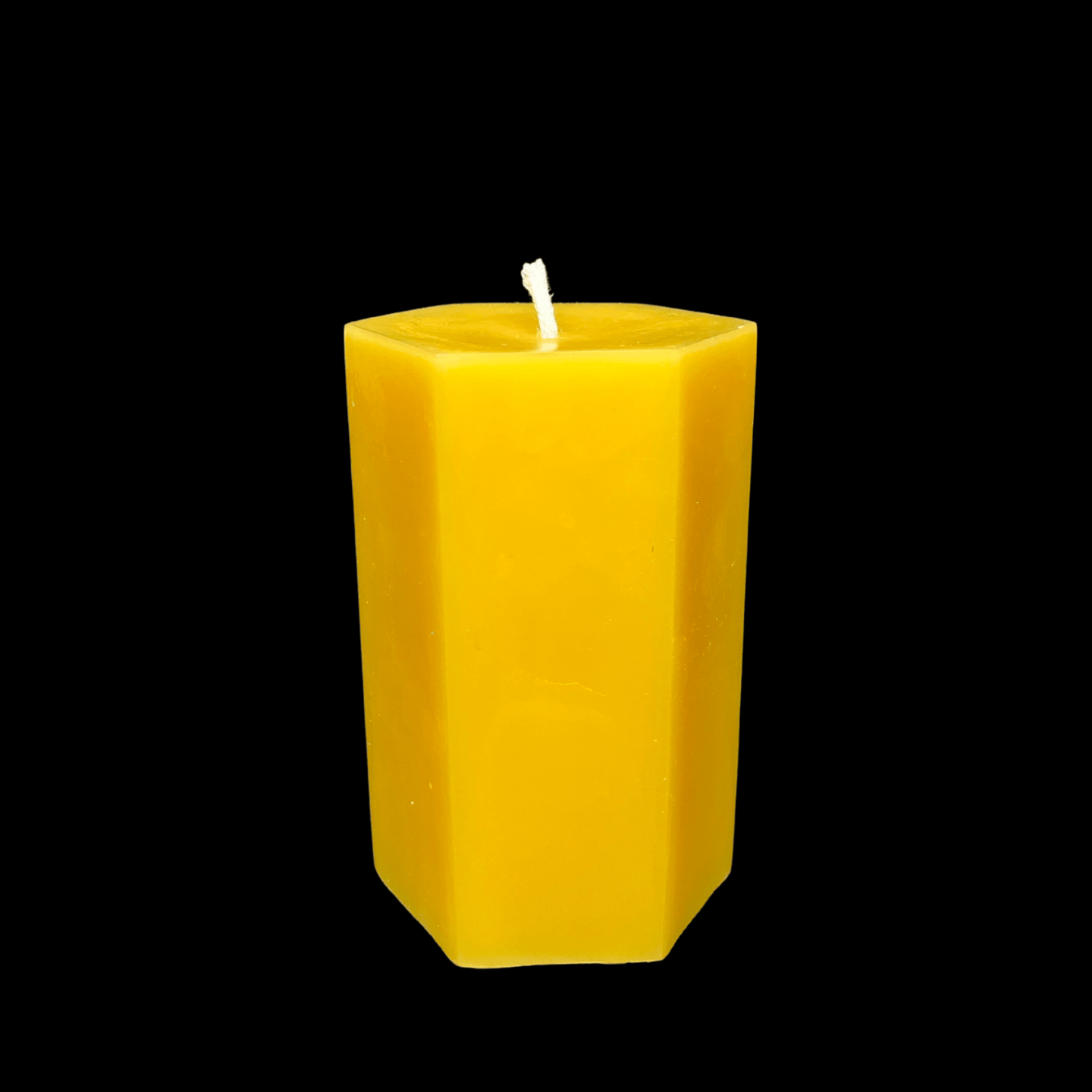 Yellow Beeswax Hexagon Pillar Candles