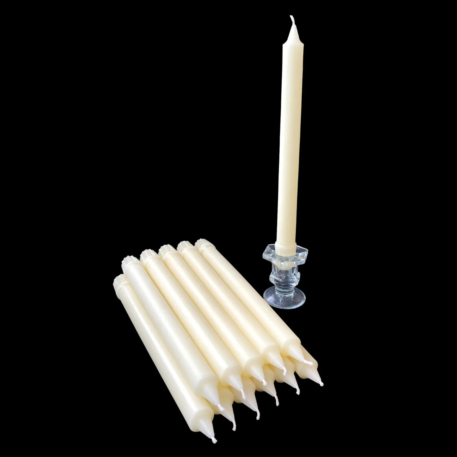 10" Colonial Tapers - White Beeswax