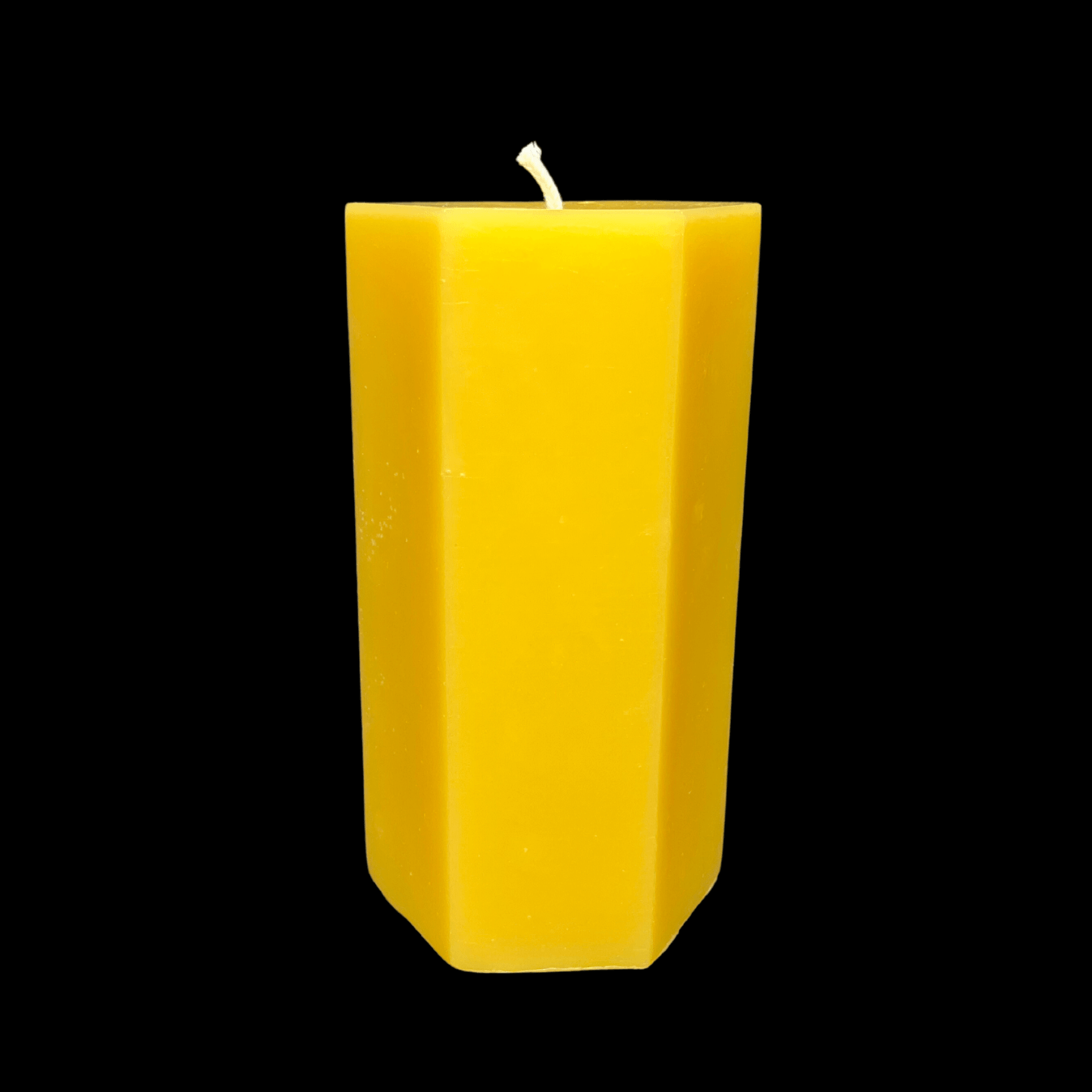 Yellow Beeswax Hexagon Pillar Candles