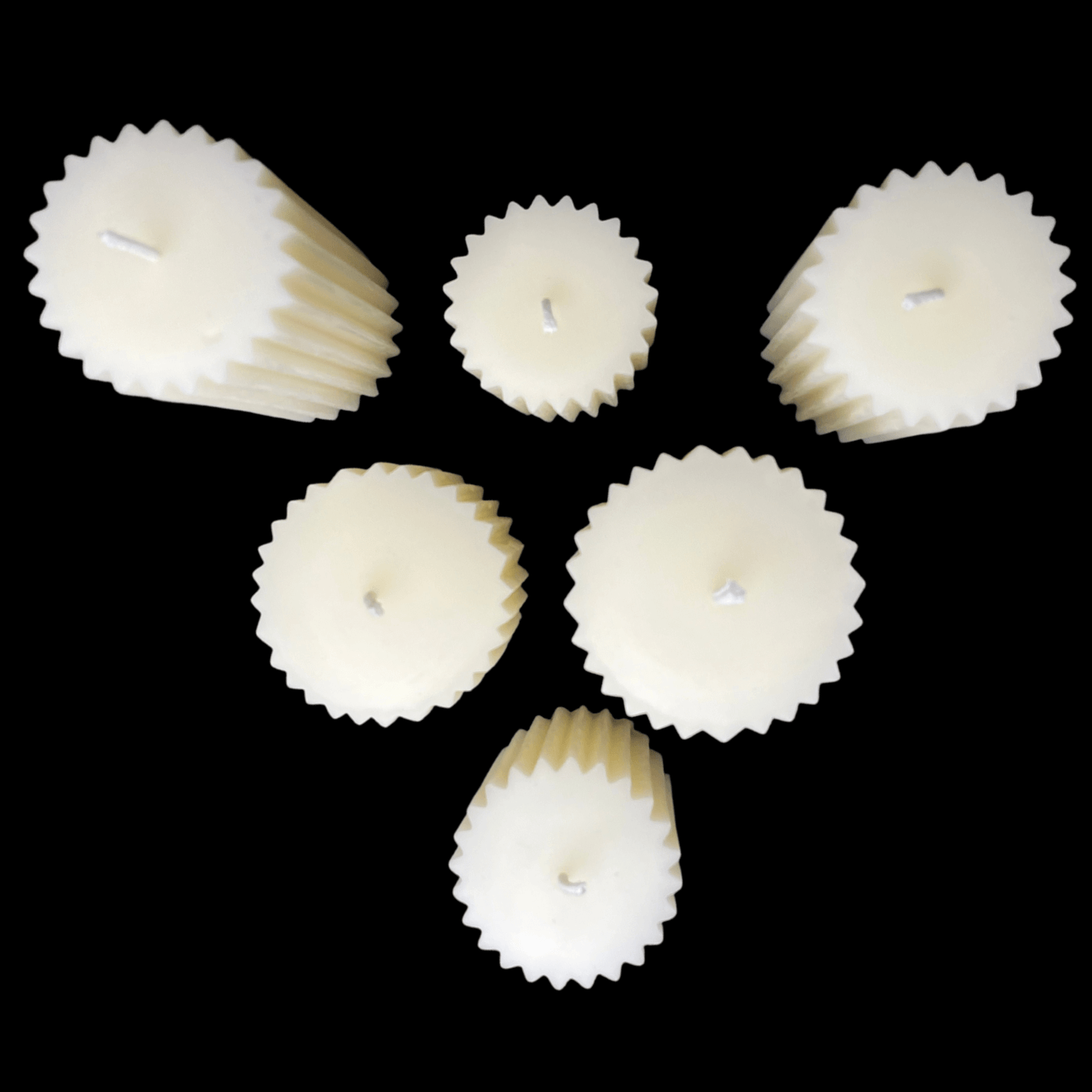 White Beeswax Fluted Pillar Candles
