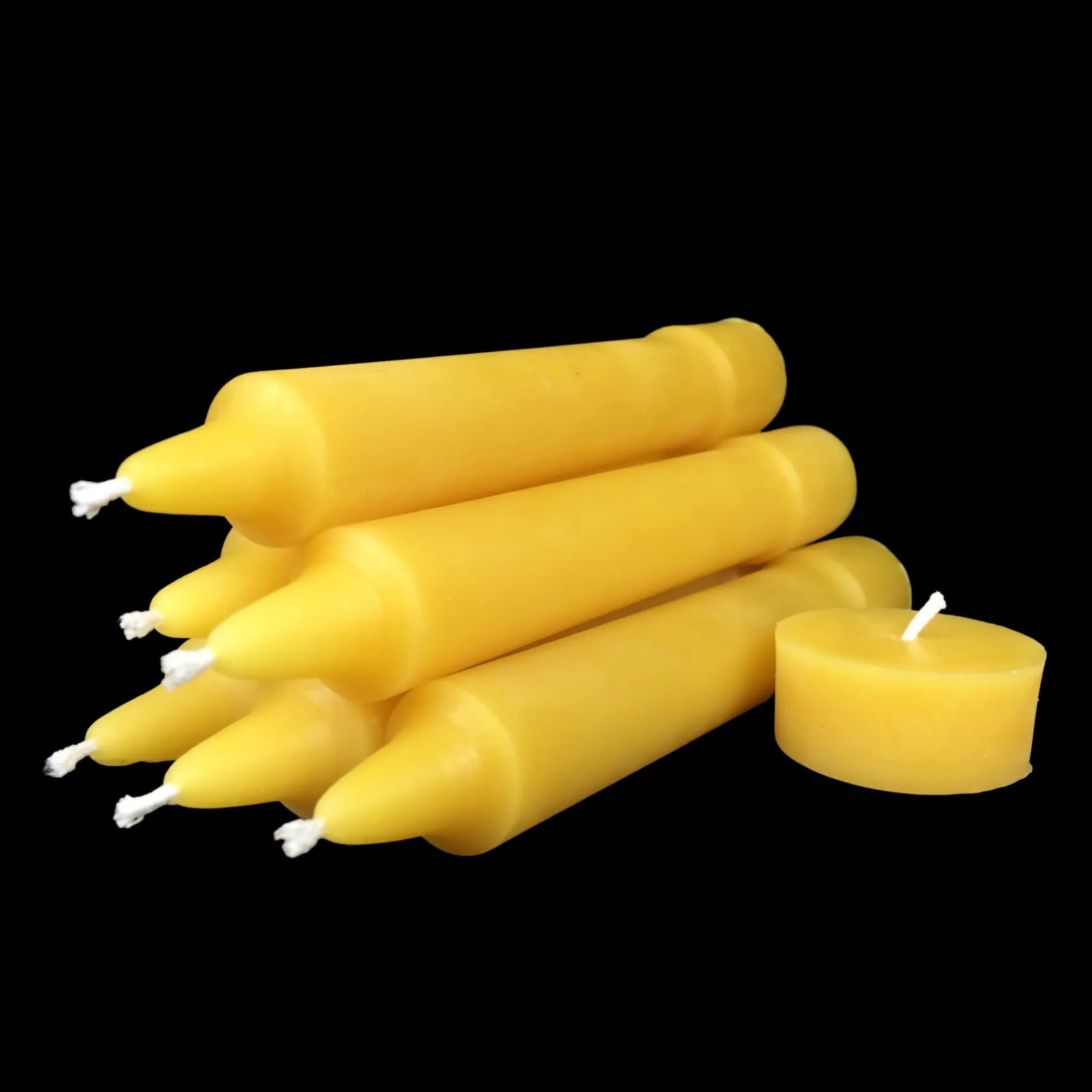 6 Inch Colonial Tapers - Yellow Beeswax
