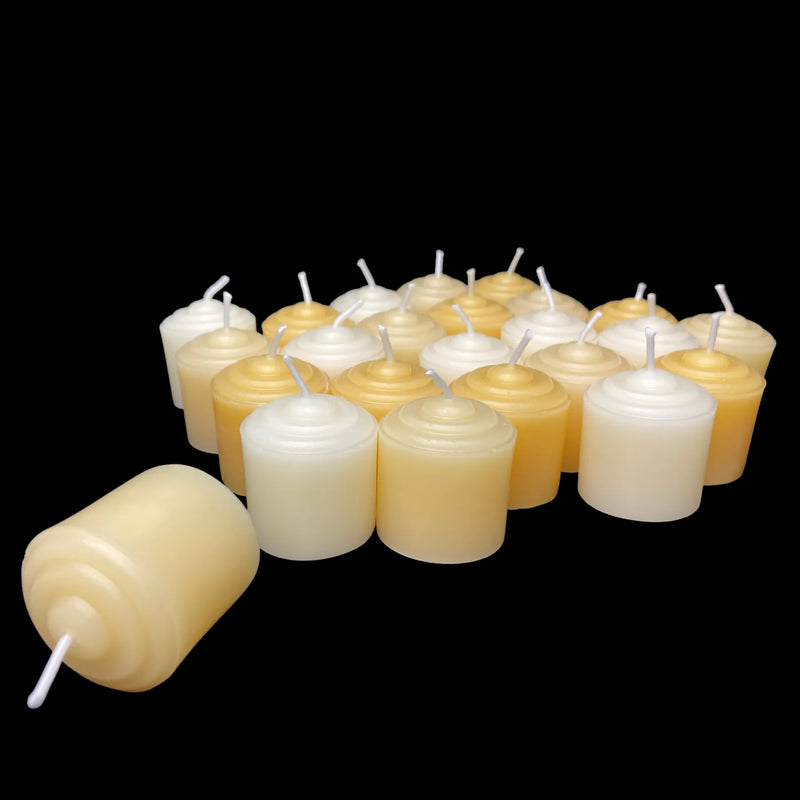 Small Beeswax Votives -  White Beeswax