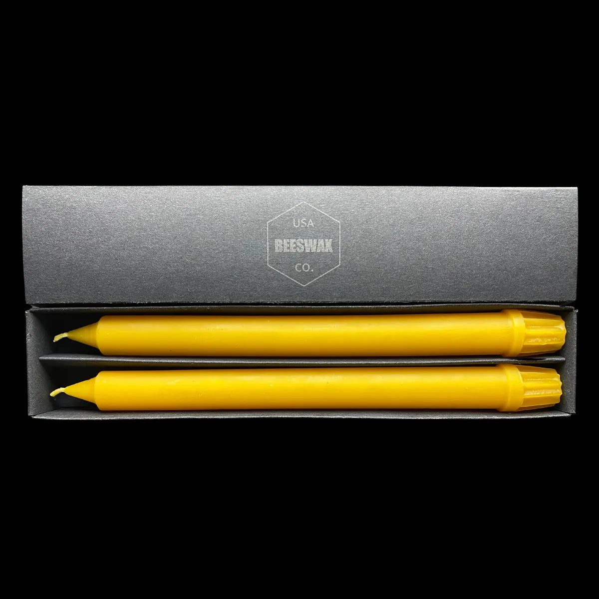 10" Colonial Tapers - Yellow Beeswax