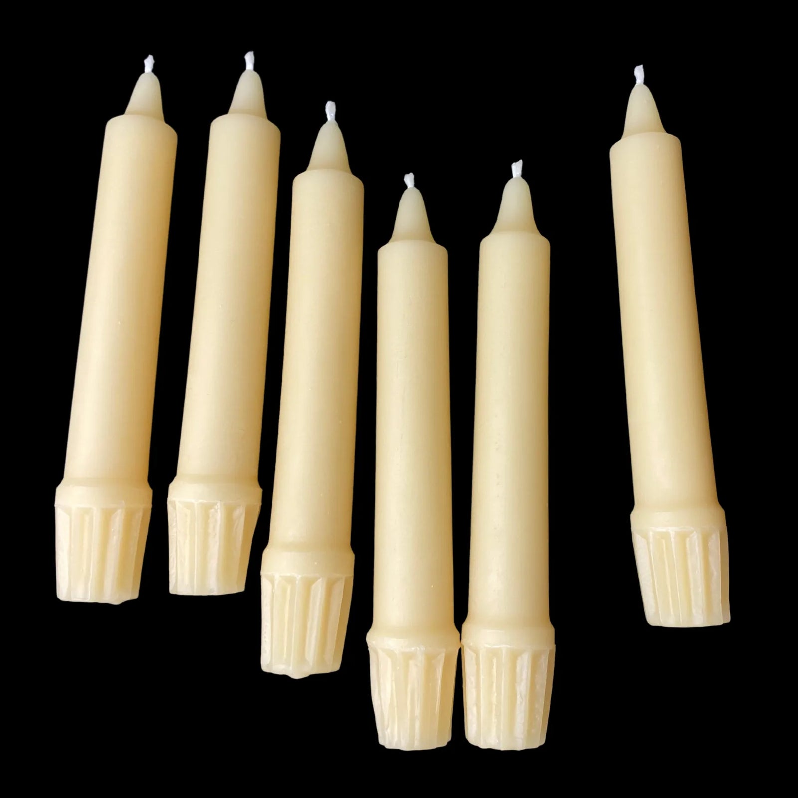 6 Inch Colonial Tapers - Cappings Beeswax