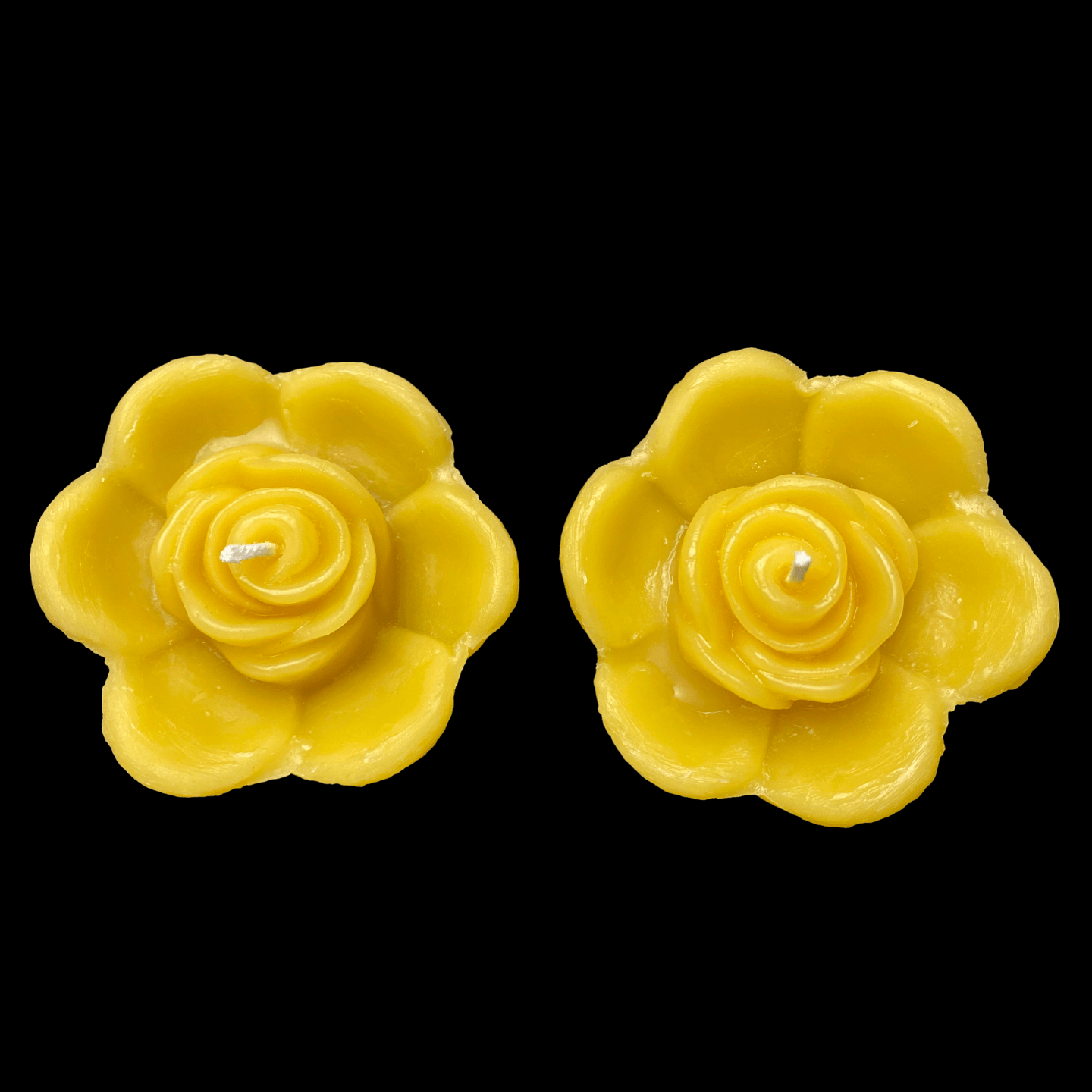 Rose Bud Floating Candle - Yellow Beeswax