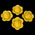 Rose Bud Floating Candle - Yellow Beeswax