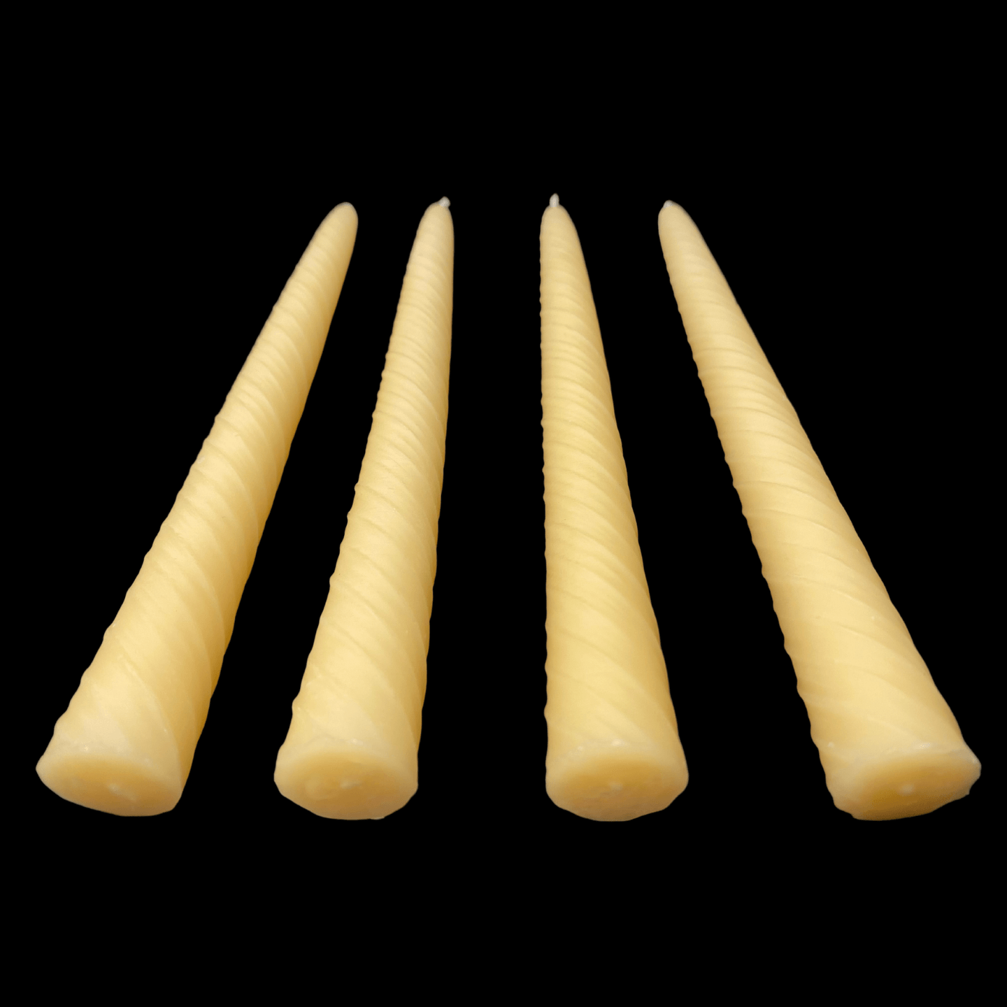 9.5" Romantic Swirl Tapers - Cappings Beeswax