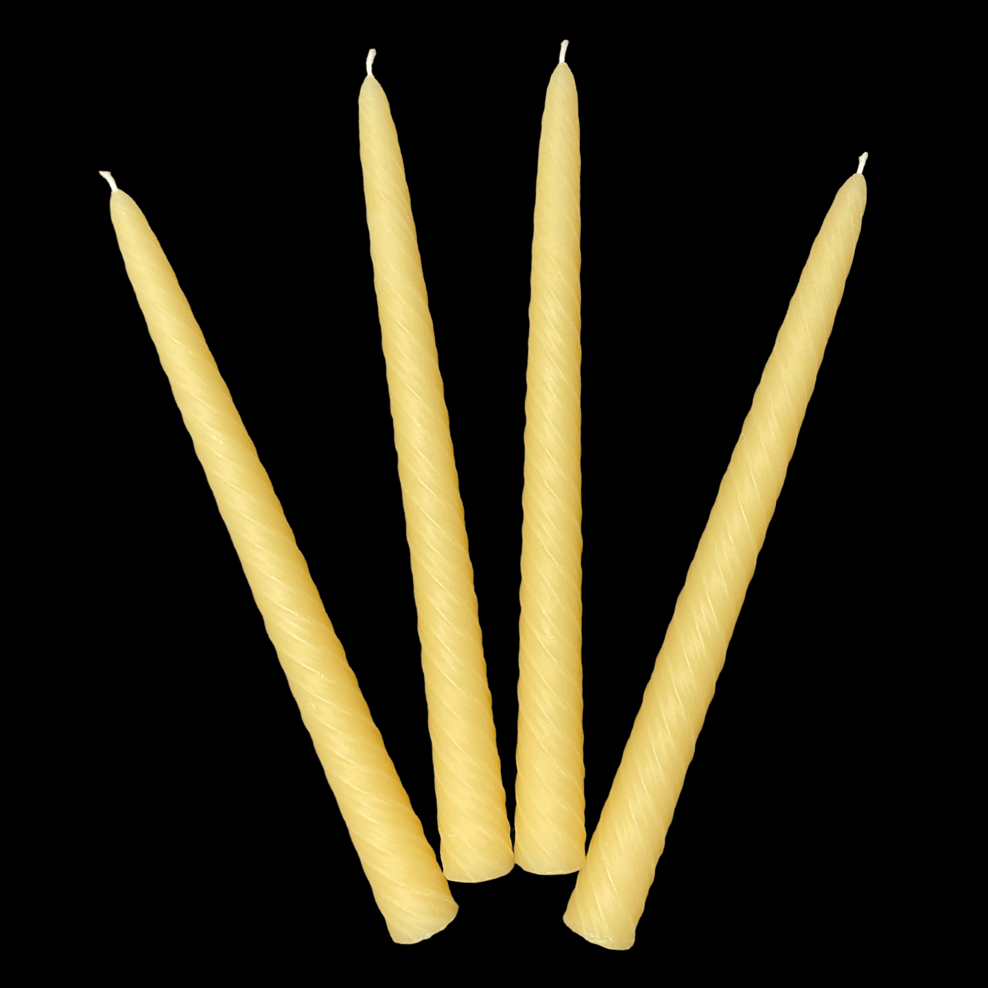 9.5" Romantic Swirl Tapers - Cappings Beeswax