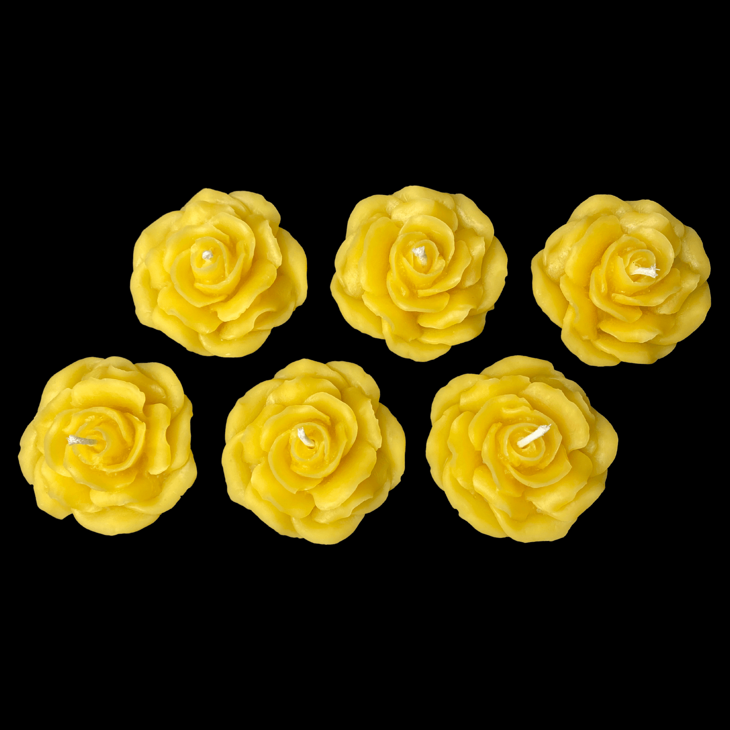 Rose Candle - Yellow Beeswax