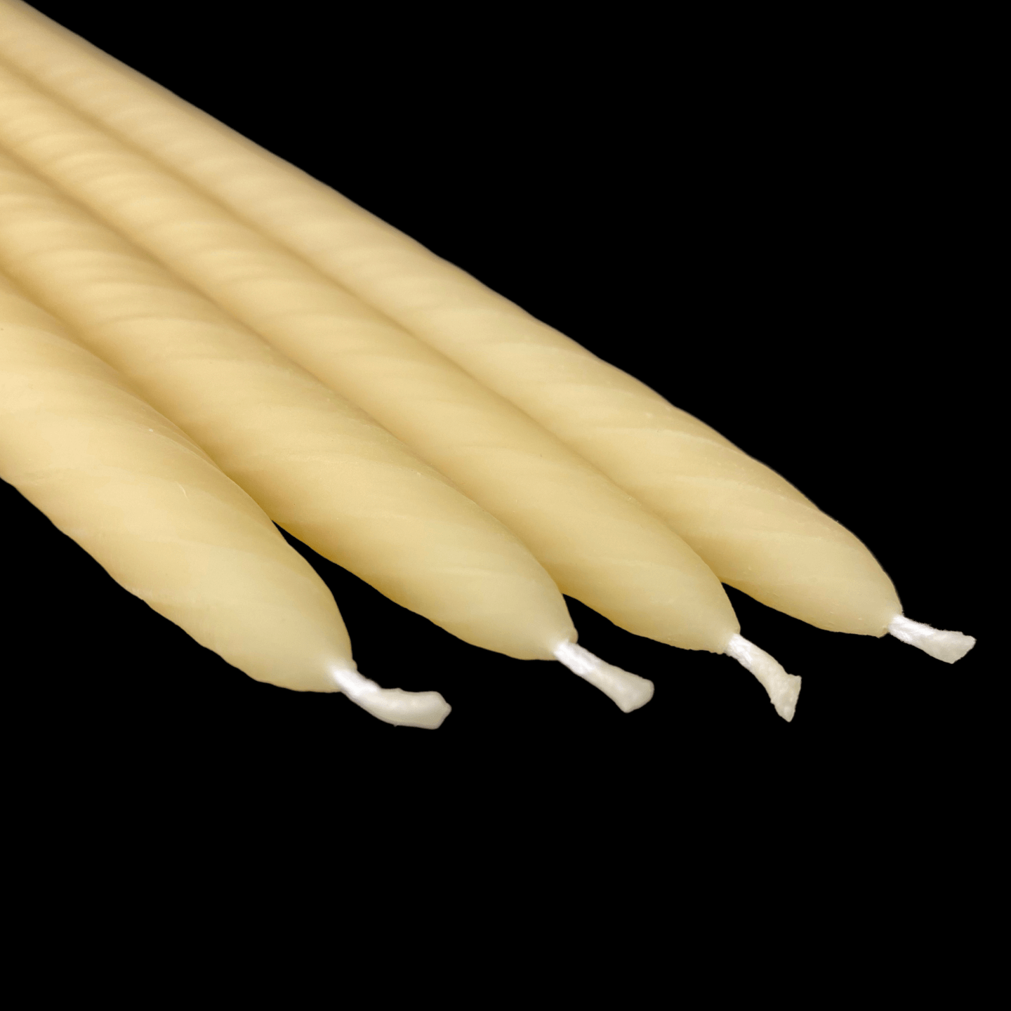 9.5" Romantic Swirl Tapers - Cappings Beeswax