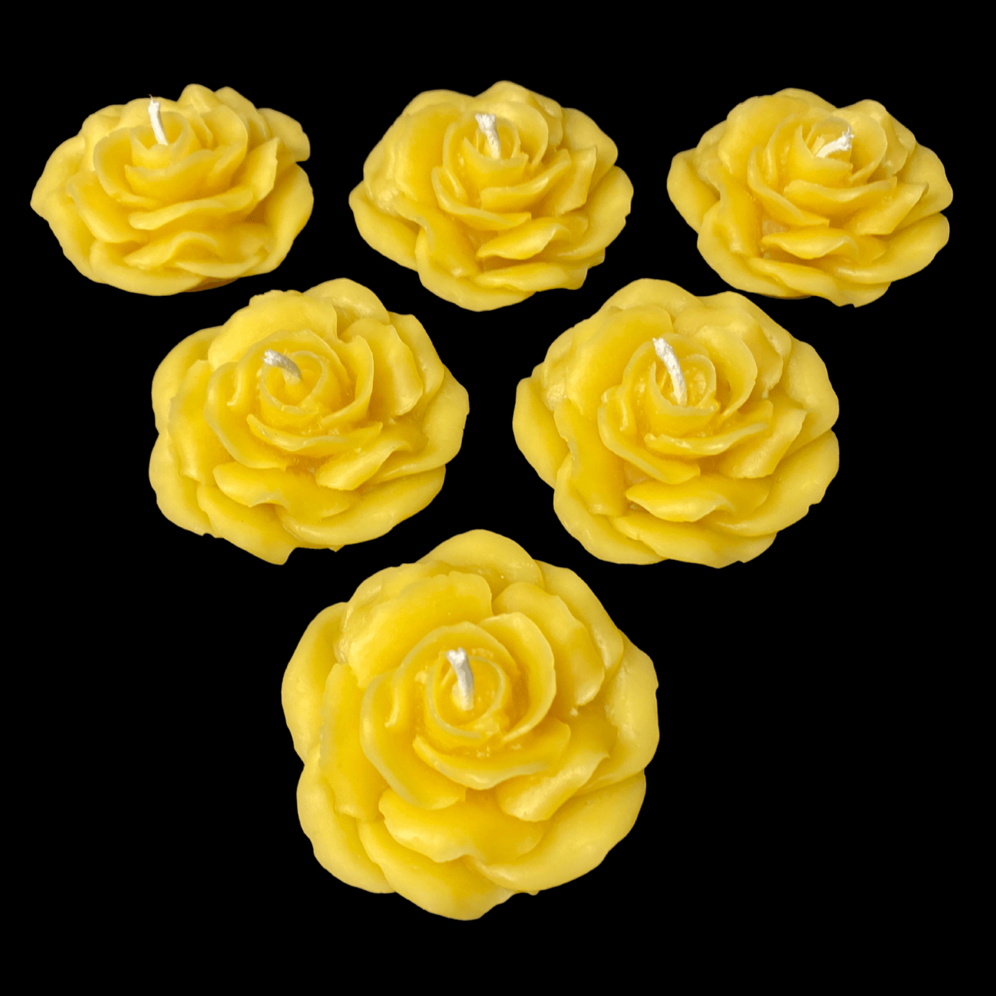 Rose Candle - Yellow Beeswax