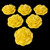 Rose Candle - Yellow Beeswax