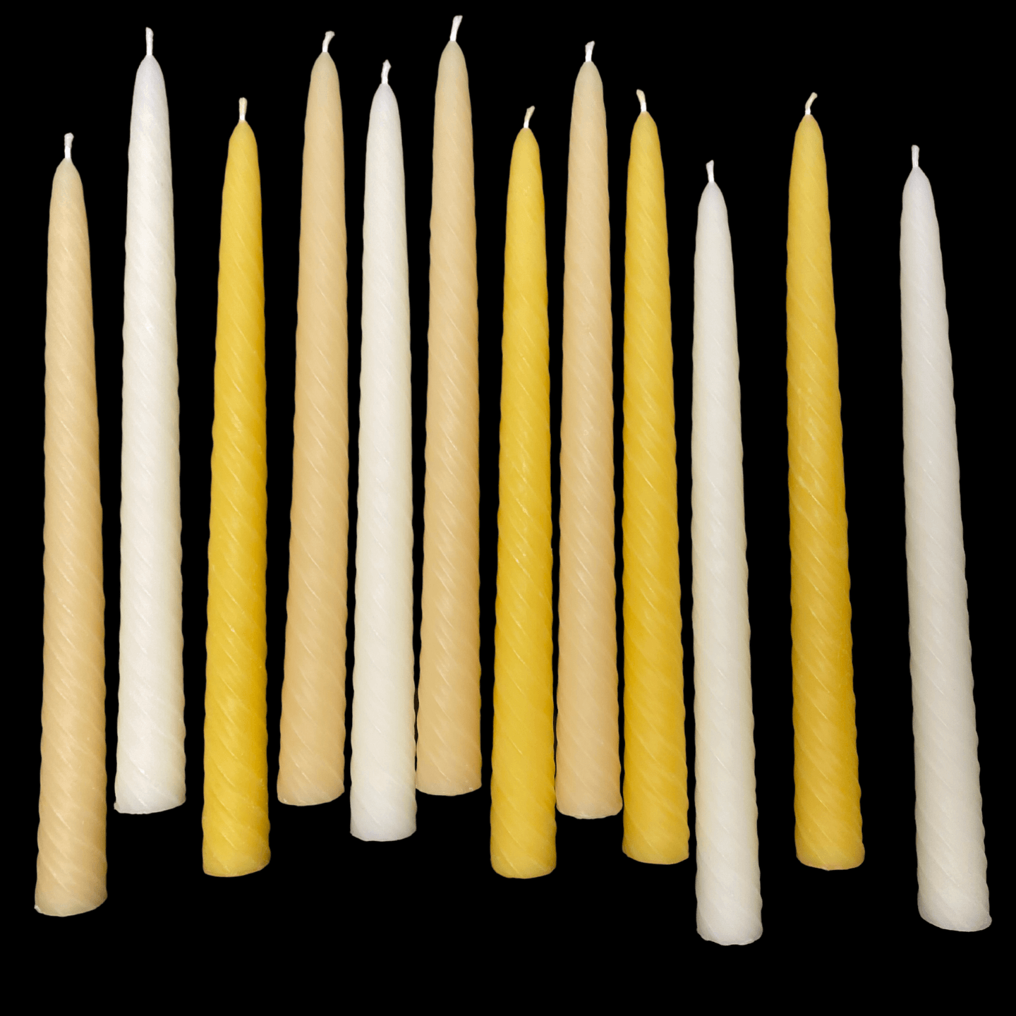 9.5" Romantic Swirl Tapers - Cappings Beeswax