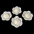 Rose Bud Floating Candle - White Beeswax