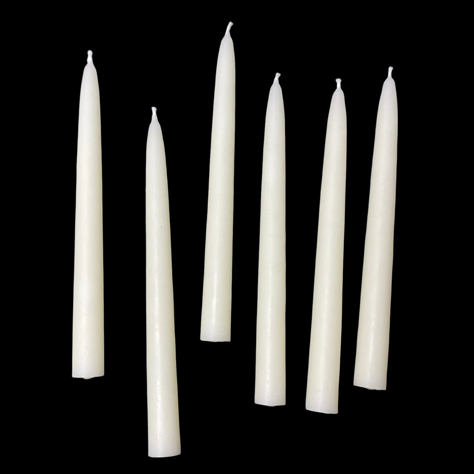 1/2" Diameter x 6" White Beeswax Tapers