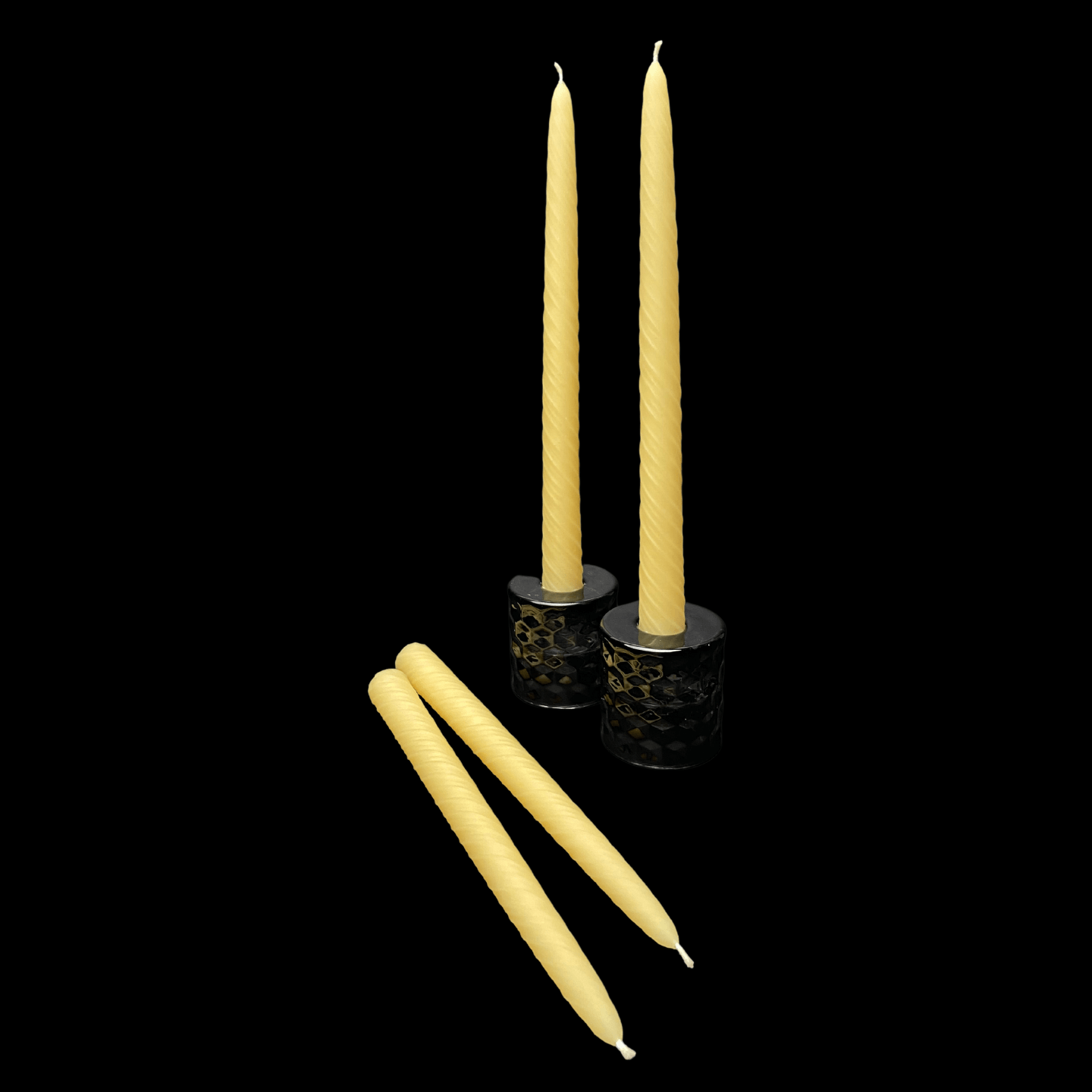 9.5" Romantic Swirl Tapers - Cappings Beeswax