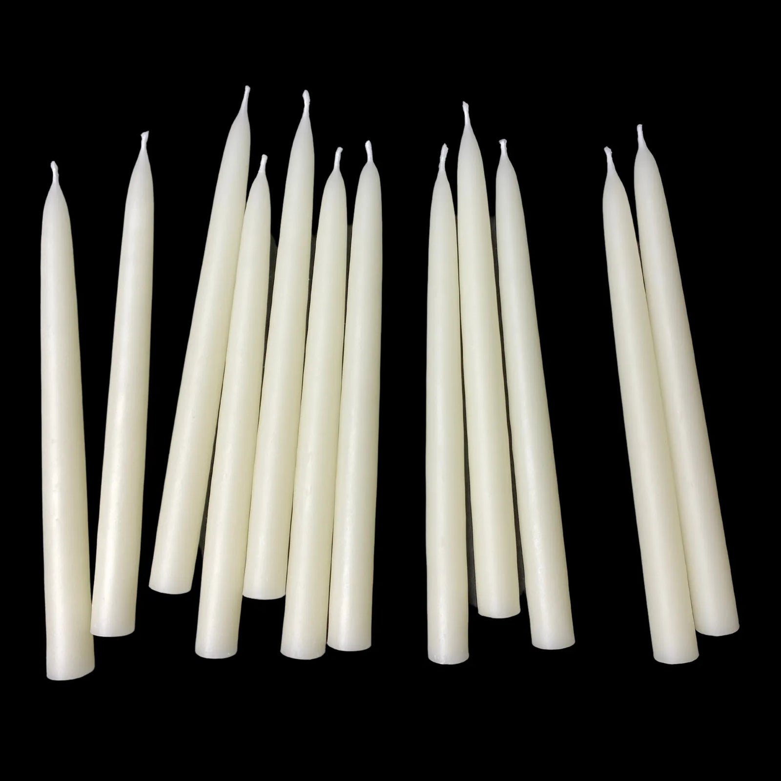 1/2" Diameter x 6" White Beeswax Tapers