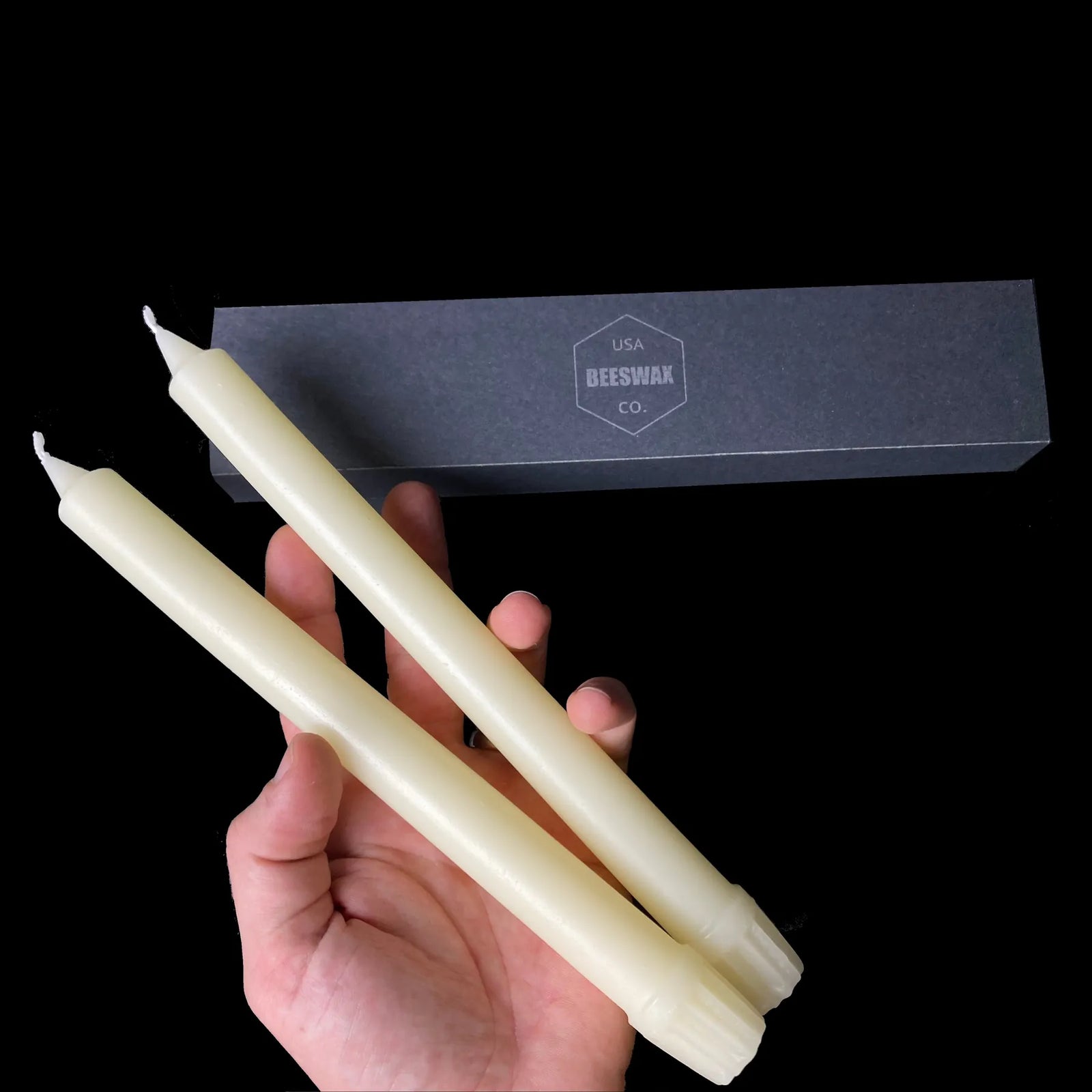 10" Colonial Tapers - White Beeswax