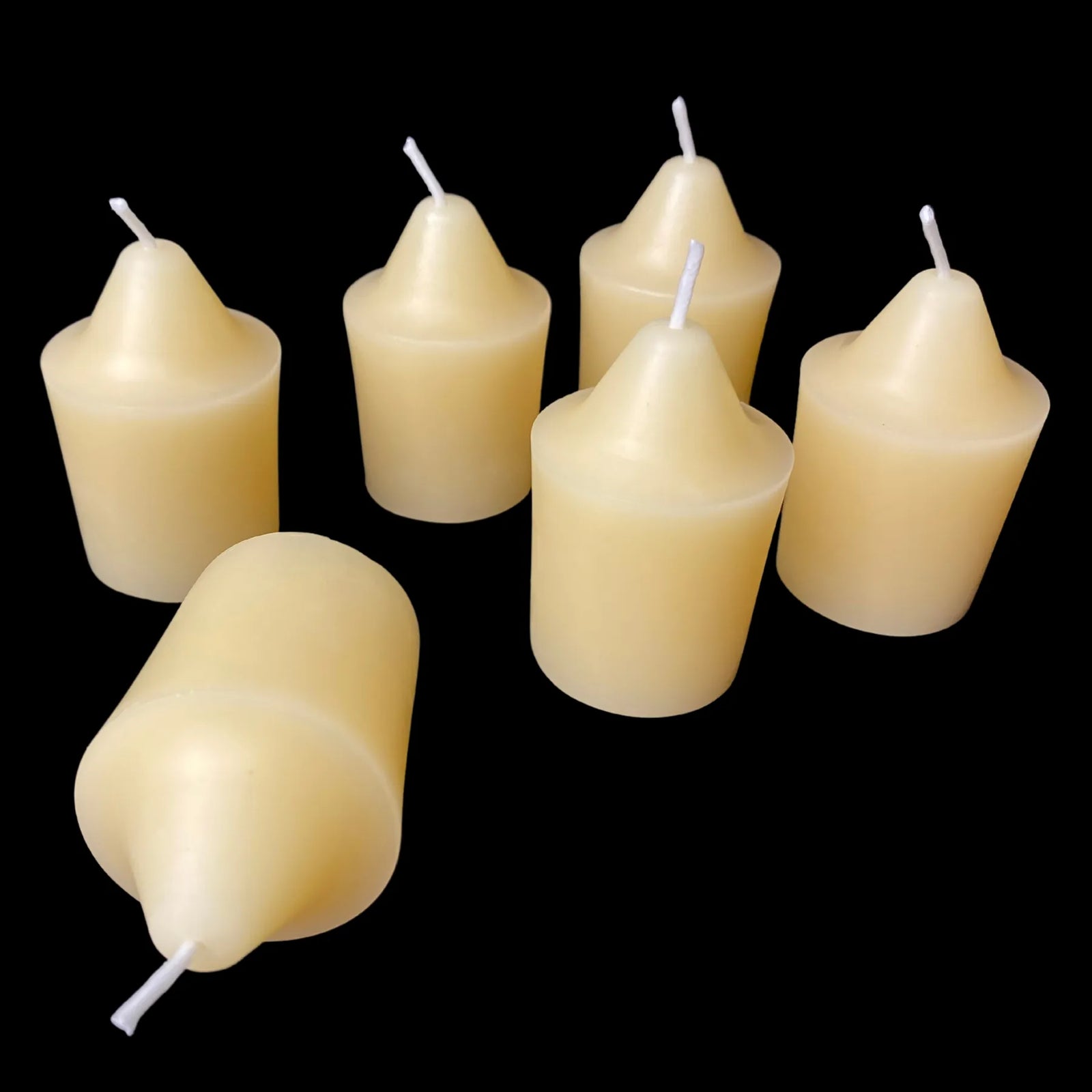 Pointed Top Beeswax Votives - Cappings Beeswax